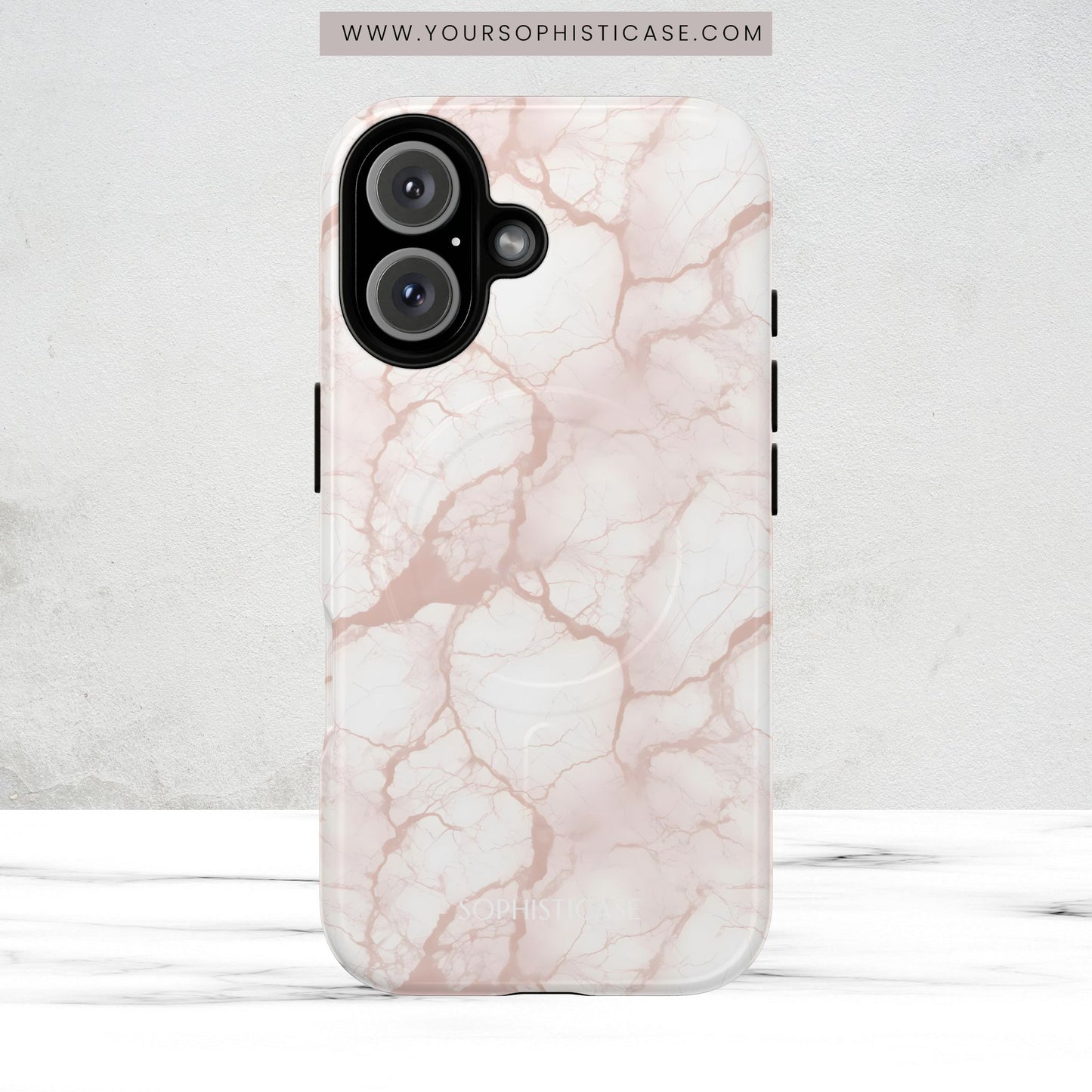 Marble Opulence in Neutral Beige - Magsafe Case
