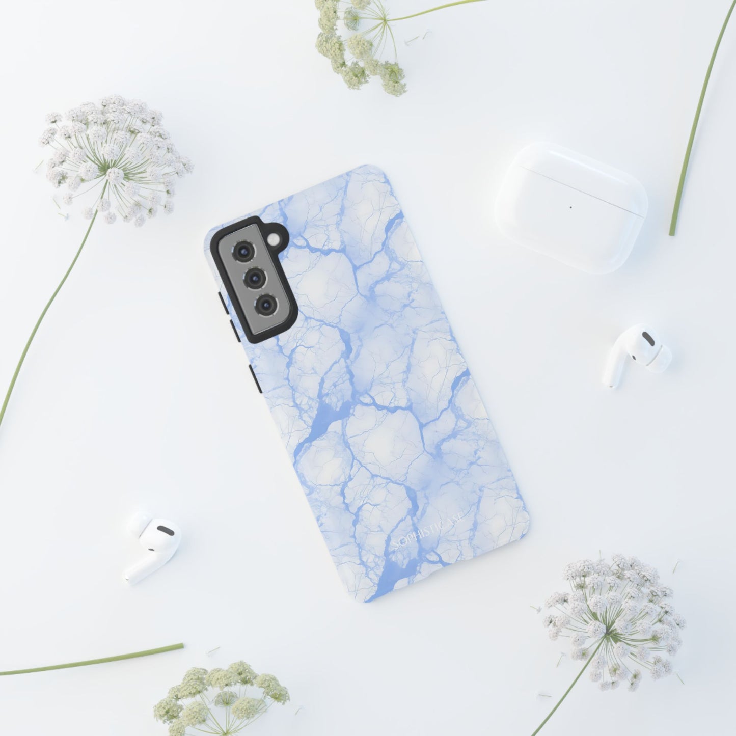 Marble Opulence in Blue - Tough Phone Case