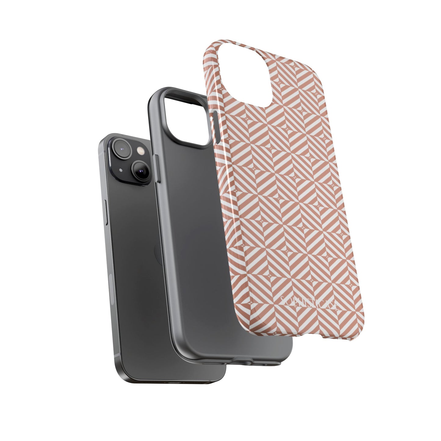 Illusions in Light Brown - Tough Phone Case for iPhone