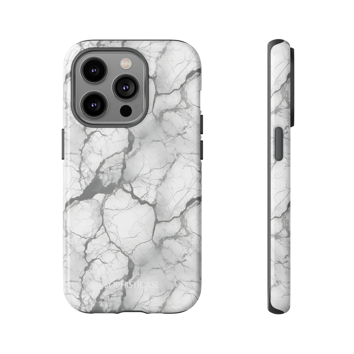 Marble Opulence in Charcoal Grey - iPhone Case