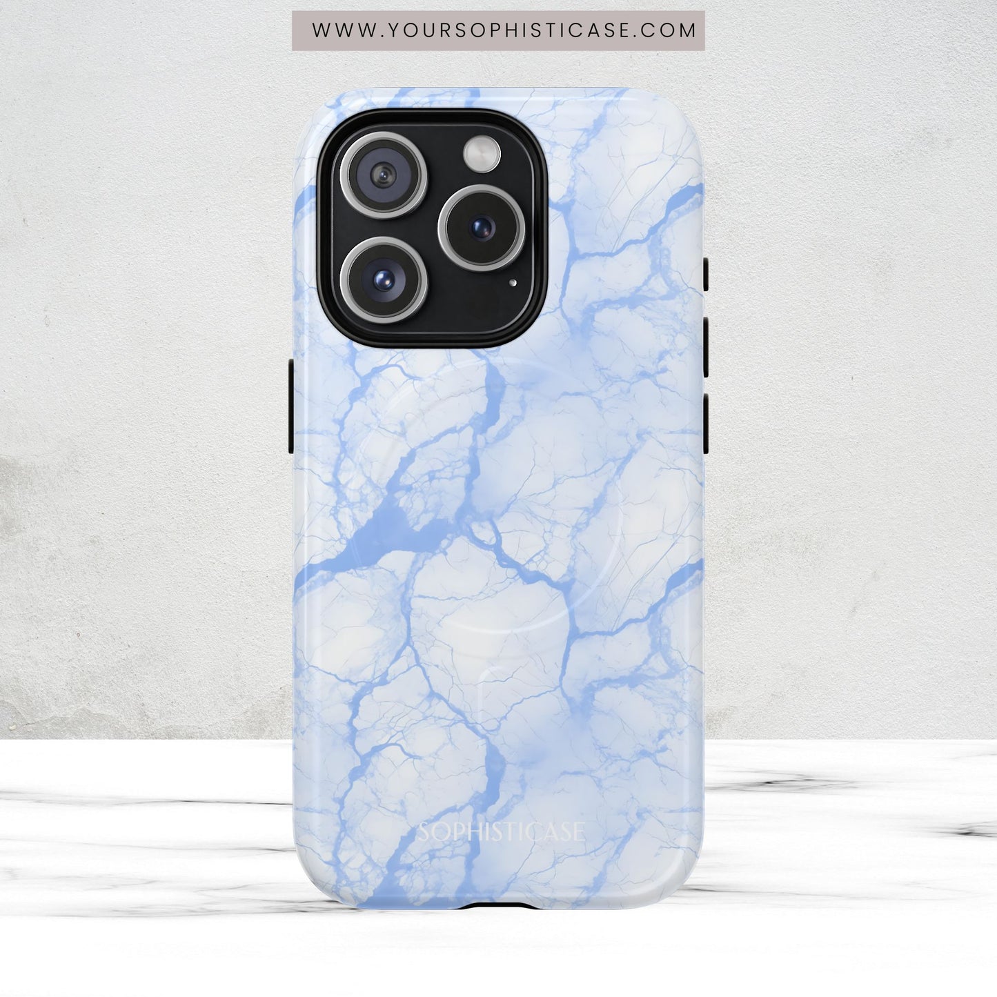 Marble Opulence in Blue - Magsafe Case