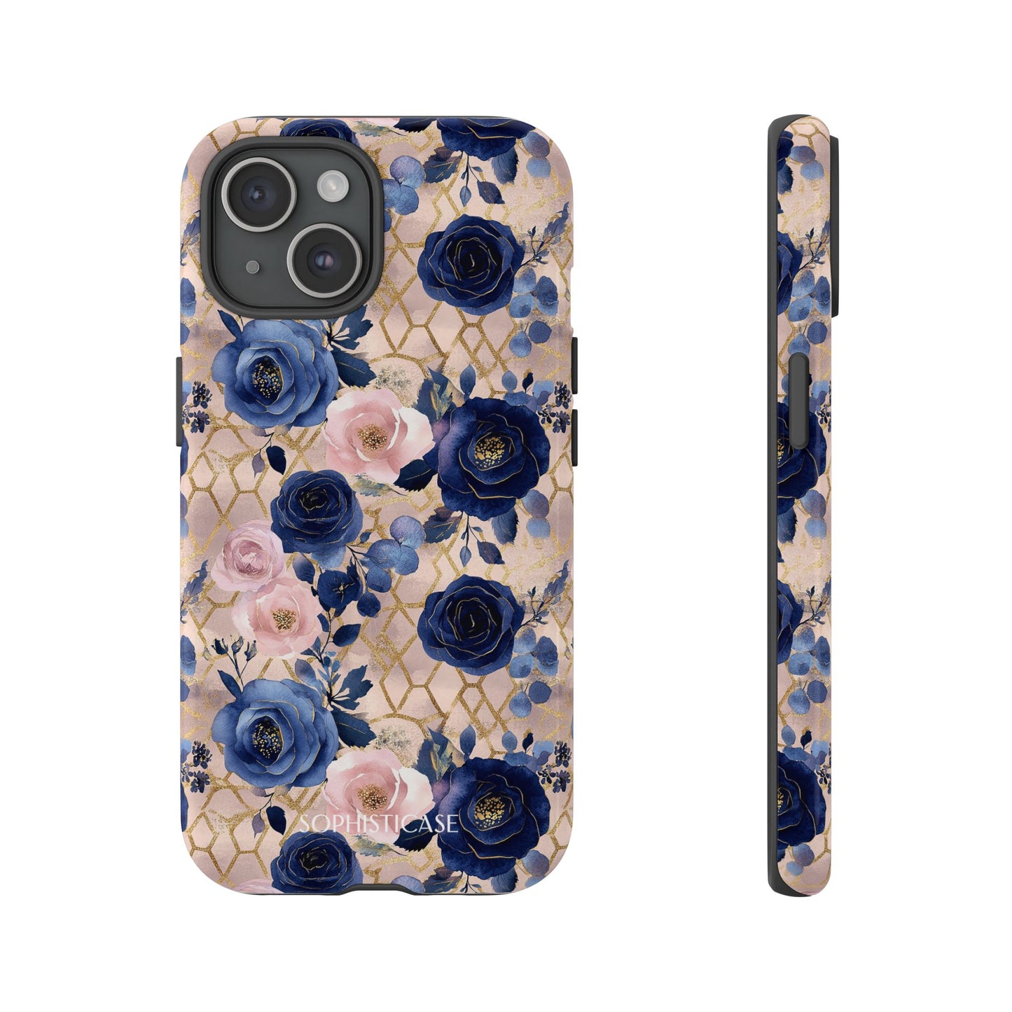 Royal Floral in Navy Blush - Tough Phone Case