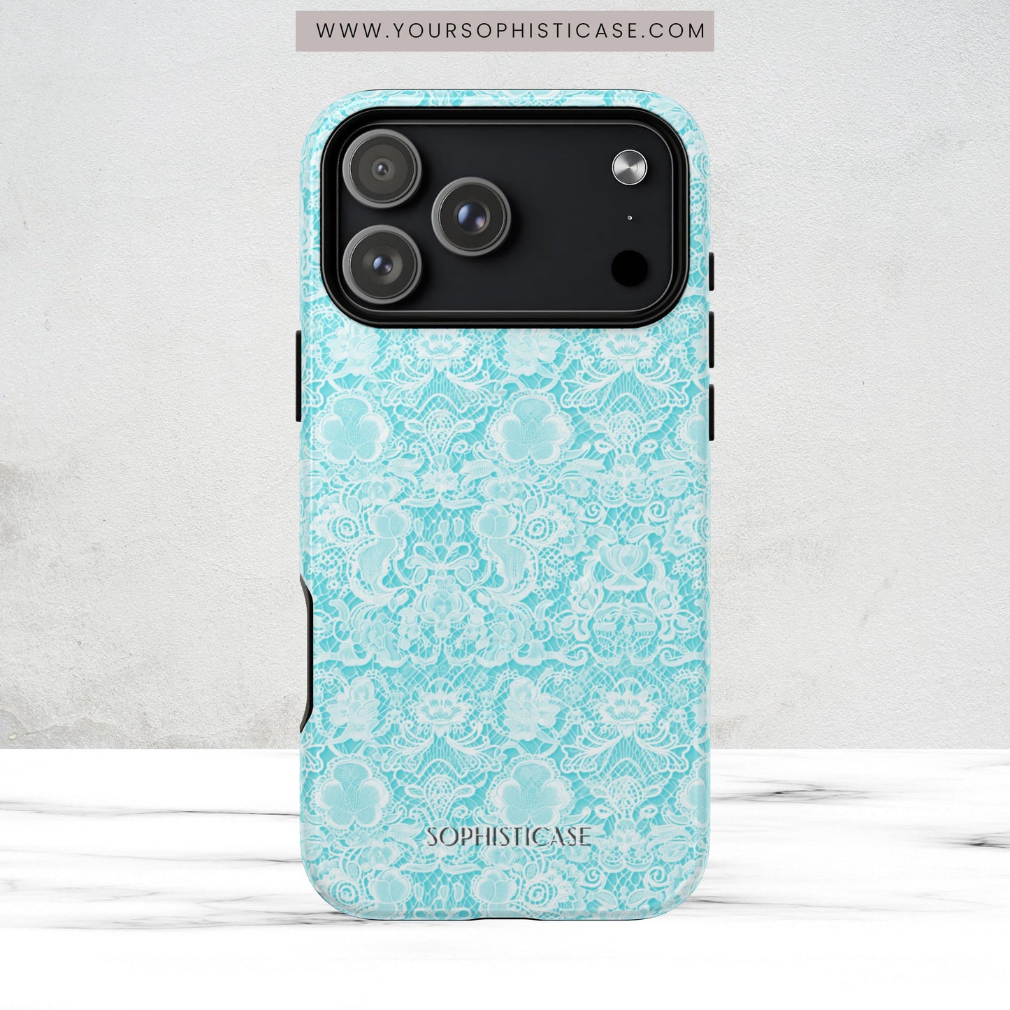 Luxe Lace in Aqua - Magsafe Case