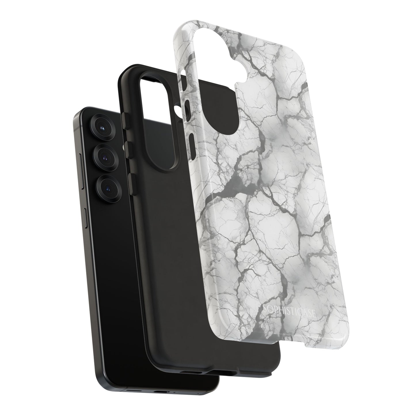 Marble Opulence in Charcoal Grey - Tough Phone Case