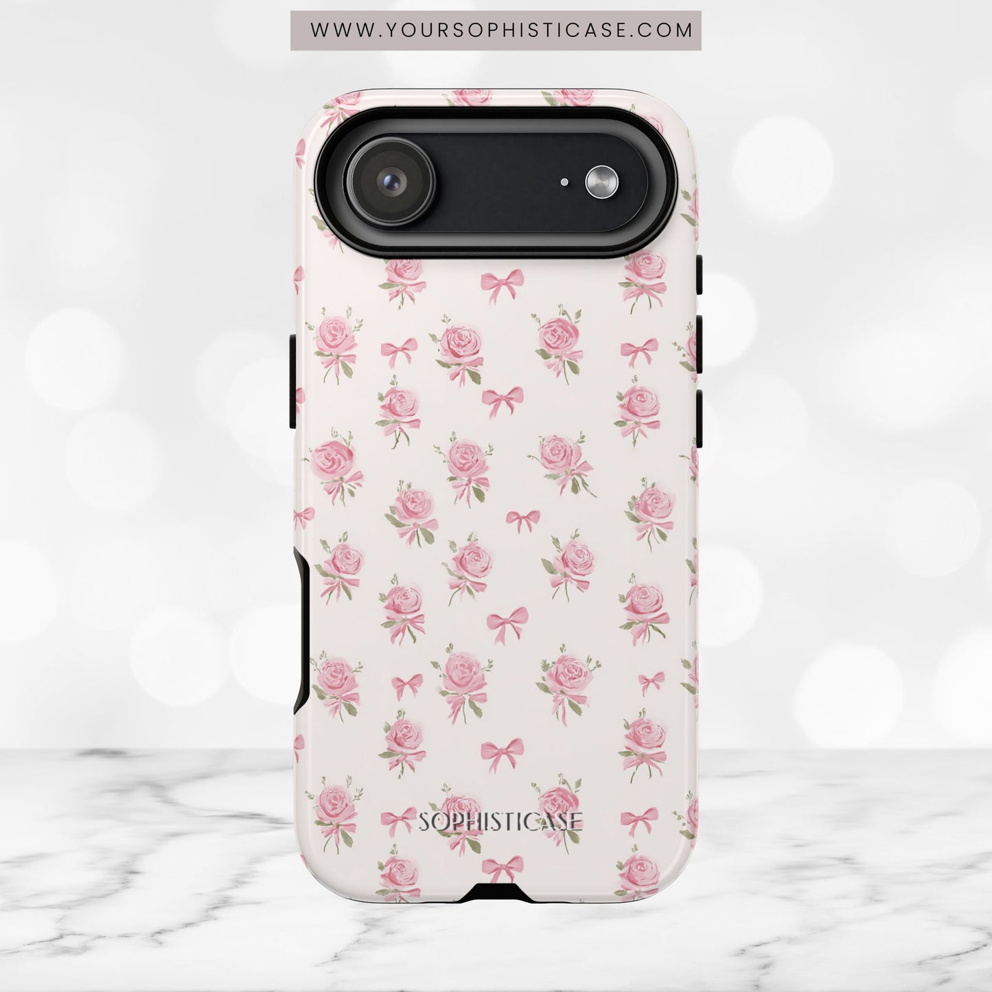 The Sweetest Thing in Coquette Roses and Bows - iPhone Case