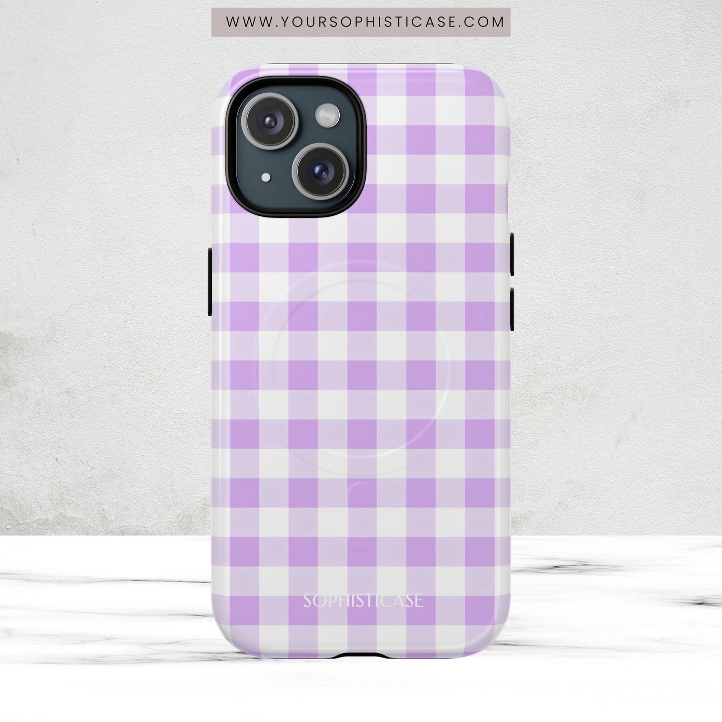 Gingham in Purple - Magsafe Case