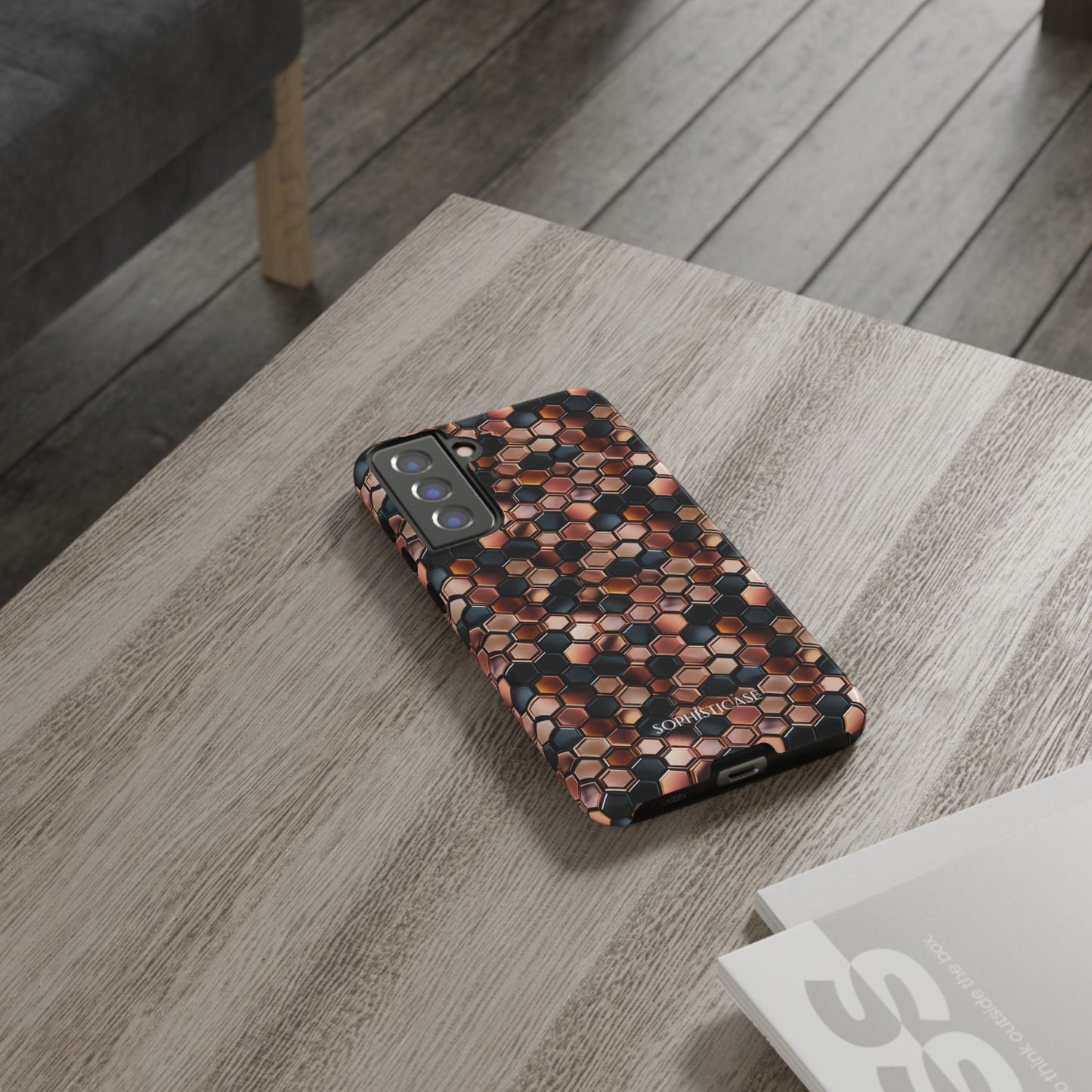 Rose' Runway in Honeycomb Mosaic - Tough Phone Case
