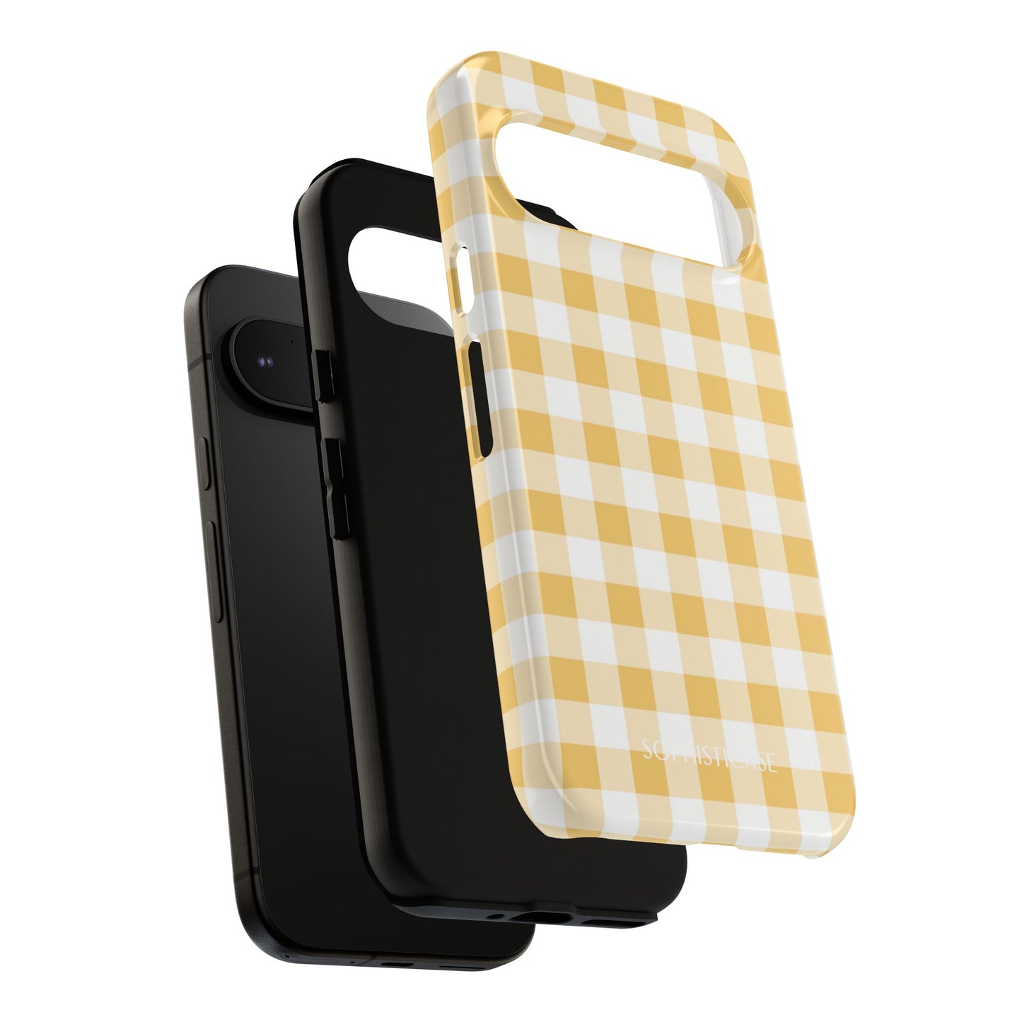 Gingham in Yellow - Tough Phone Case