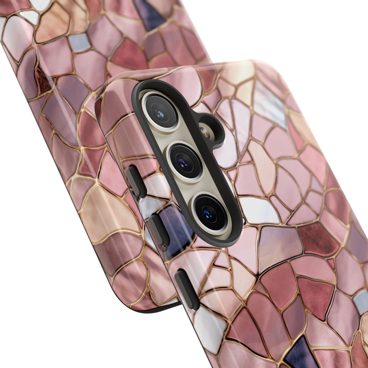 Rose' Runway in Pink Mosaic - Tough Phone Case