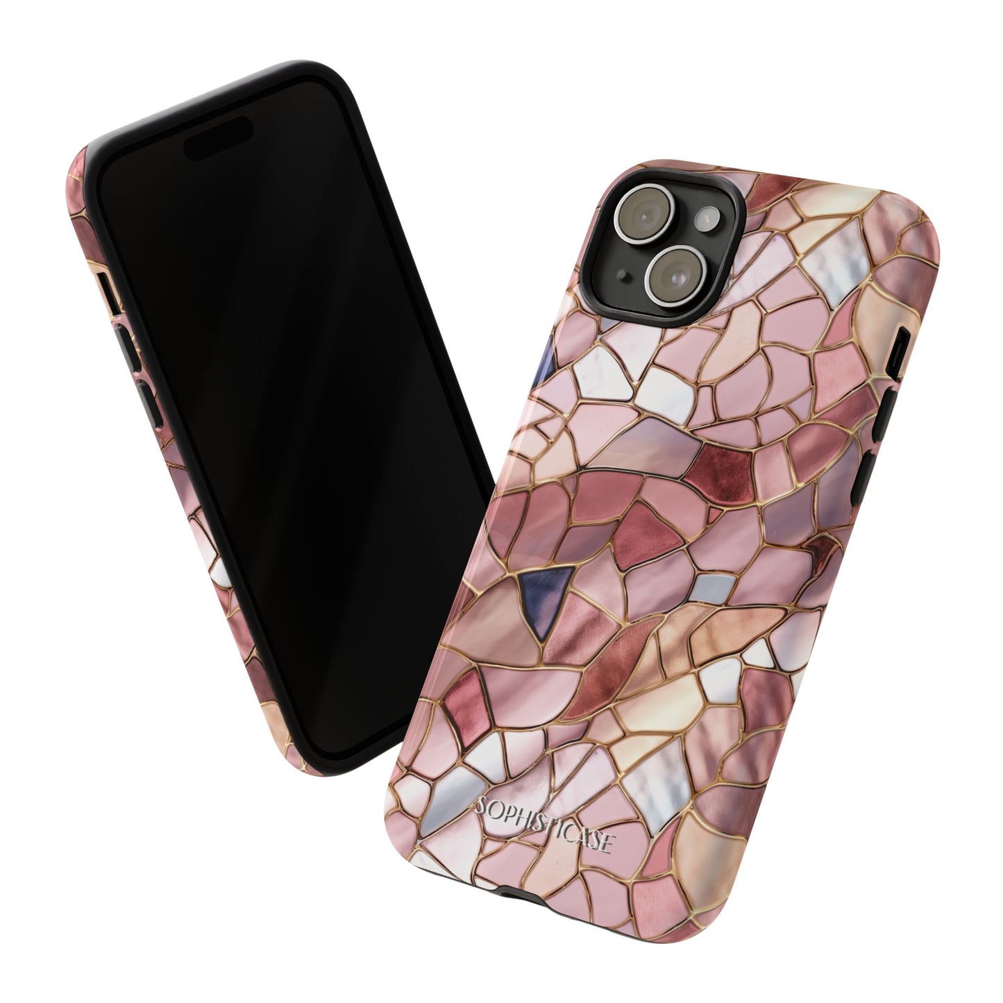 Rose' Runway in Pink Mosaic - Tough Phone Case