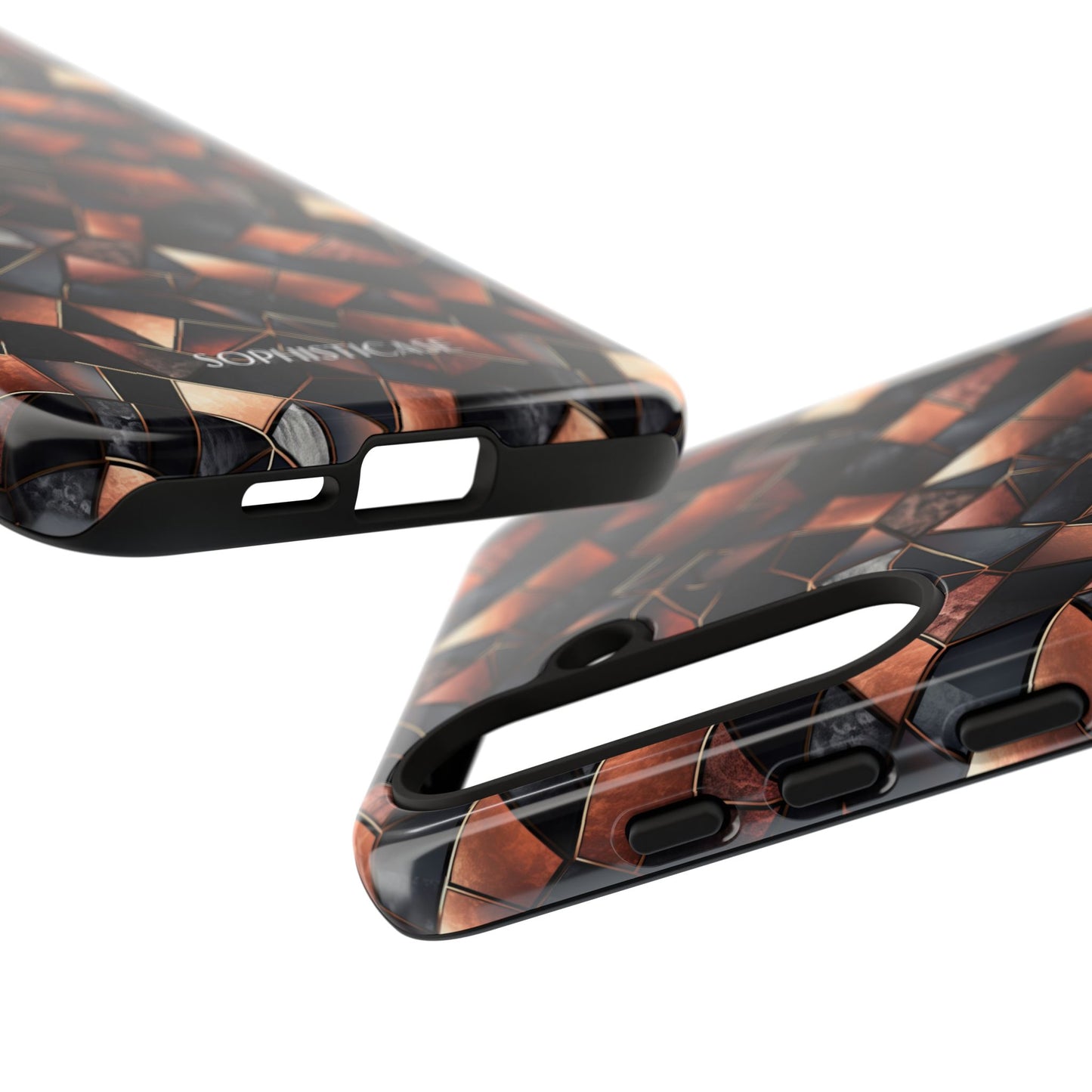 Rose' Runway in Noir Mosaic - Tough Phone Case