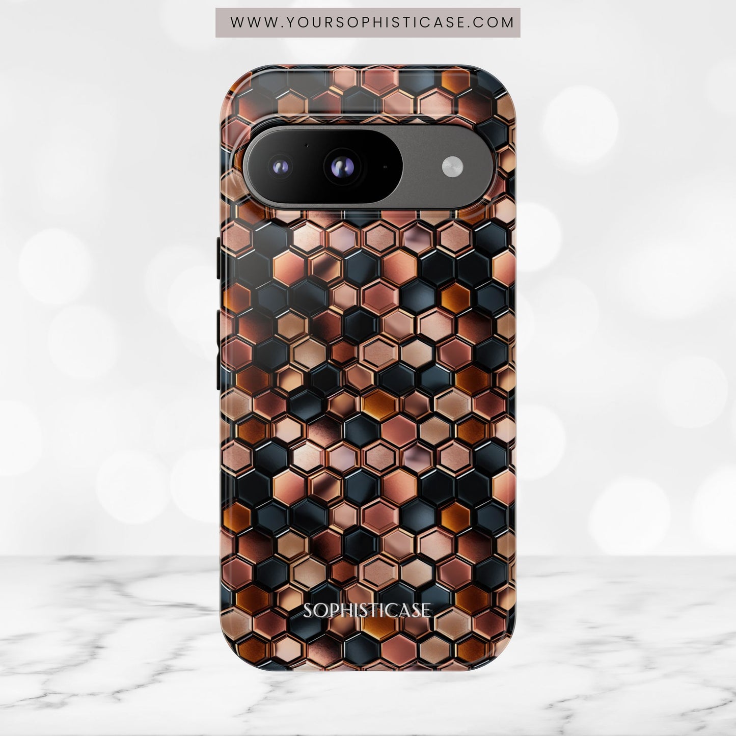 Rose' Runway in Honeycomb Mosaic - Tough Phone Case