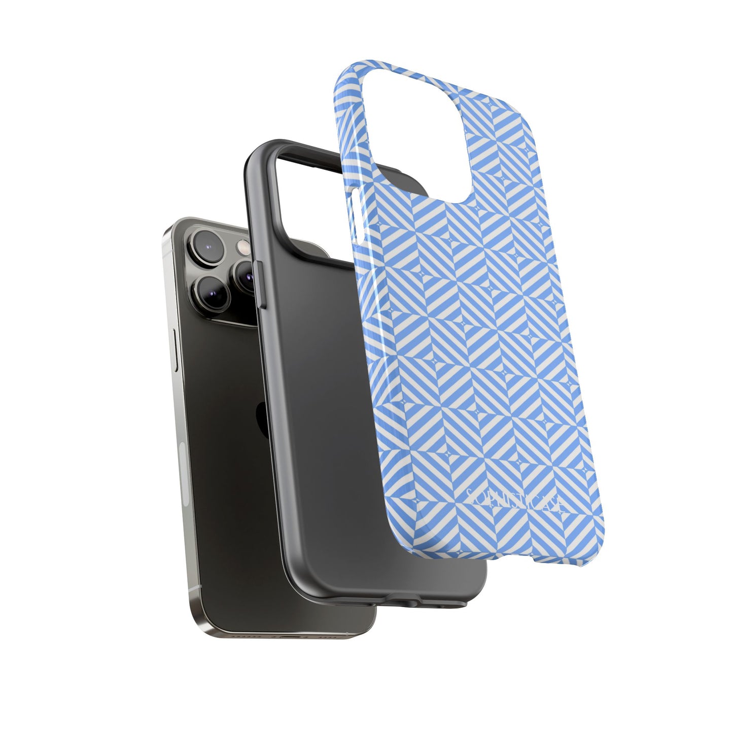 Illusions in Blue - iPhone Case