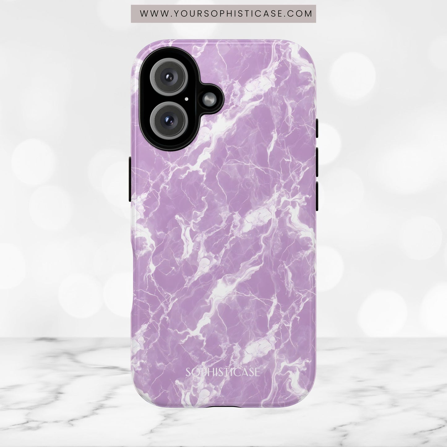 Marble Crush in Purple - iPhone Case