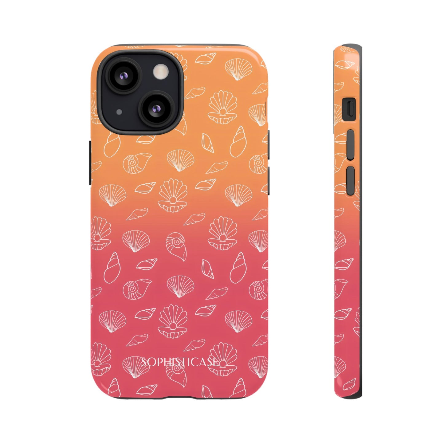 Seashell Society in Sunset Orange - iPhone Case