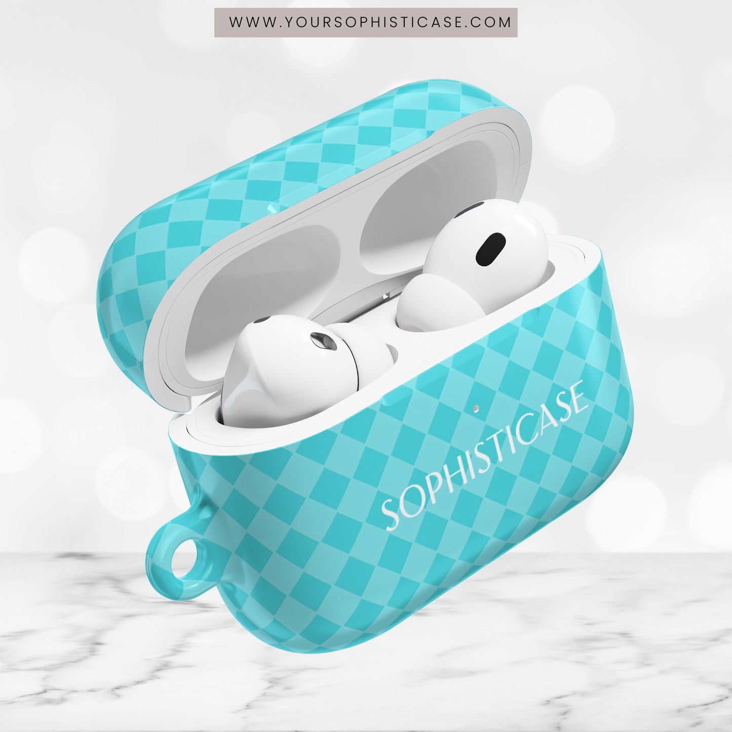 AirPod Cases - Diamond Diva in Aqua