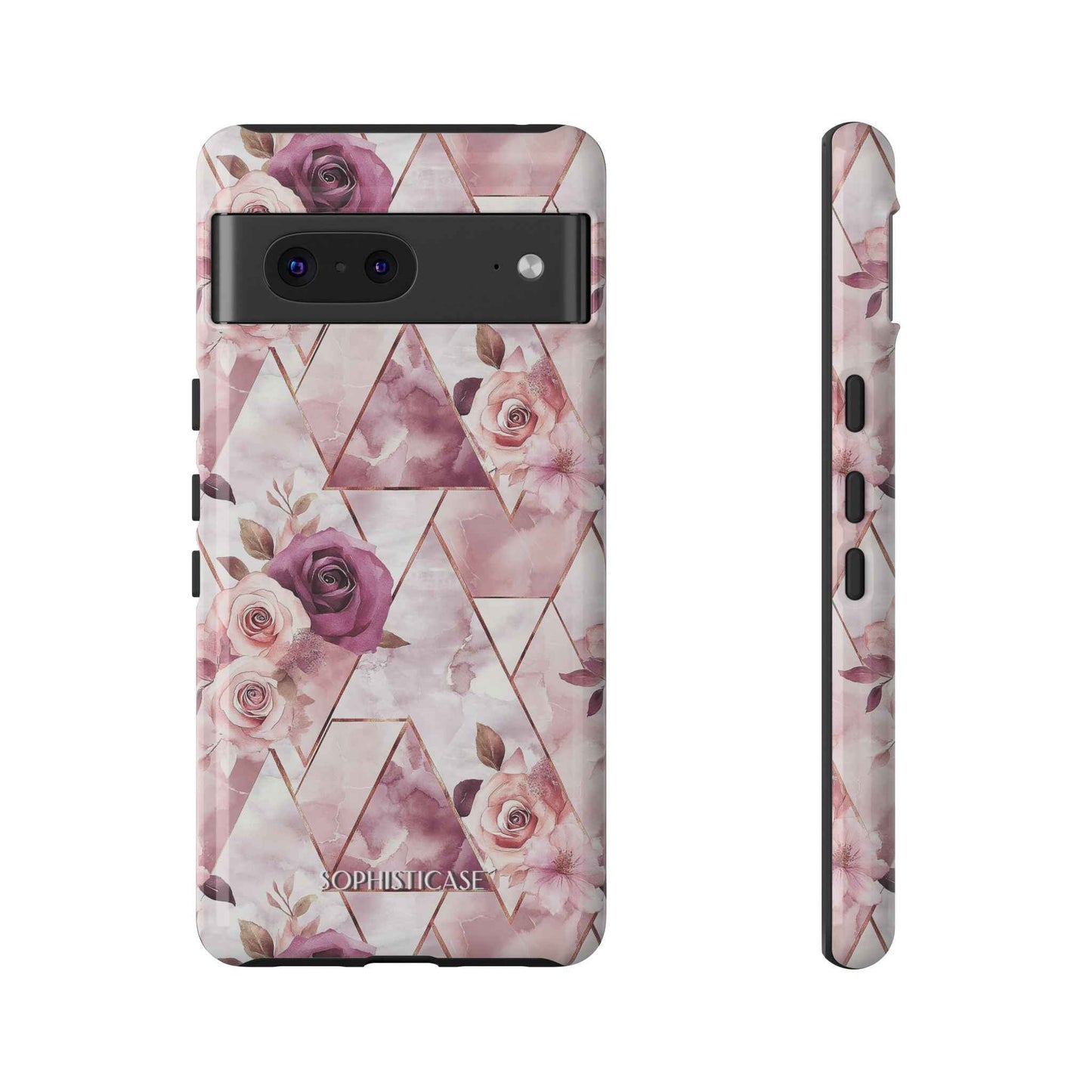 Royal Floral in Plum Chevron - Tough Phone Case