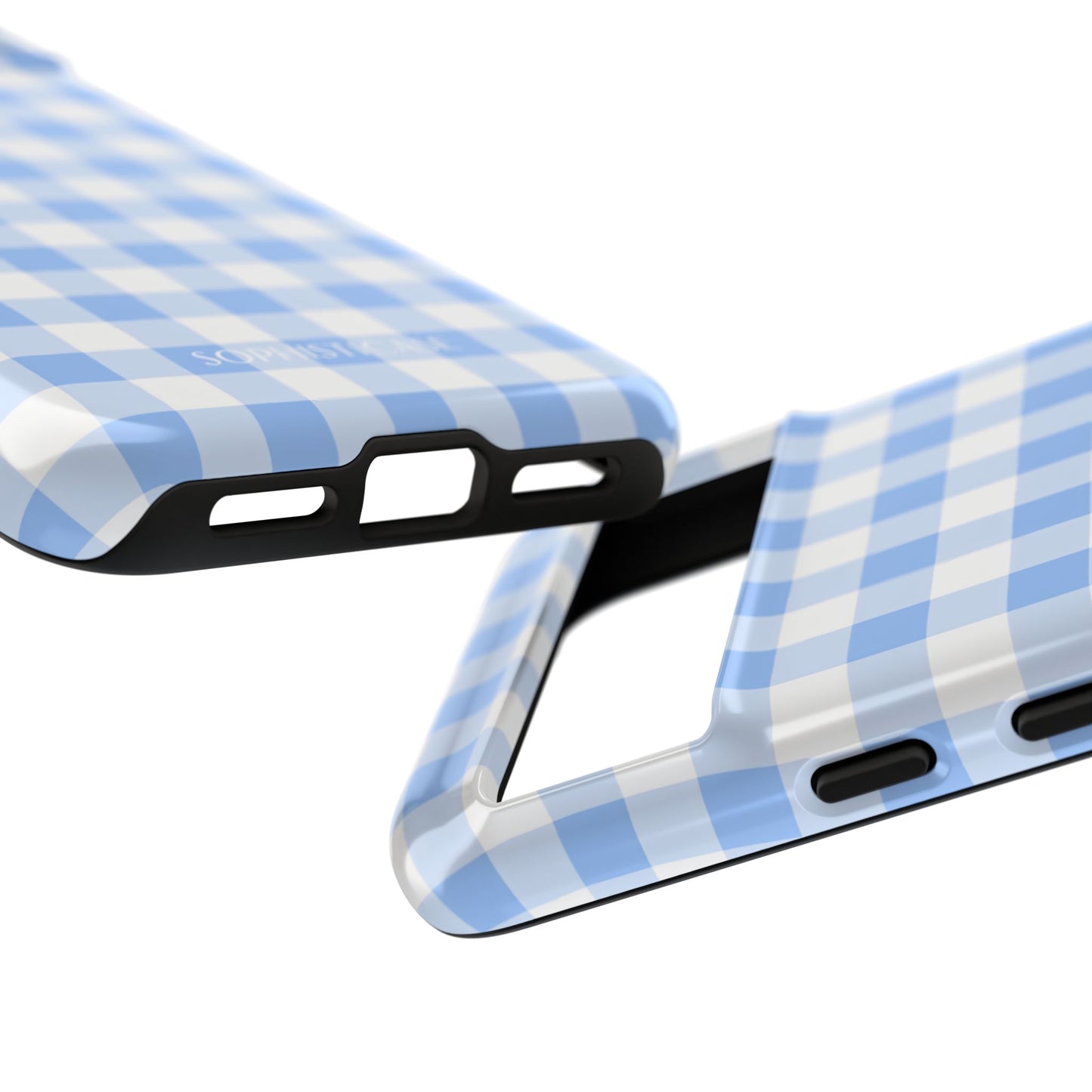 Gingham in Blue - Tough Phone Case
