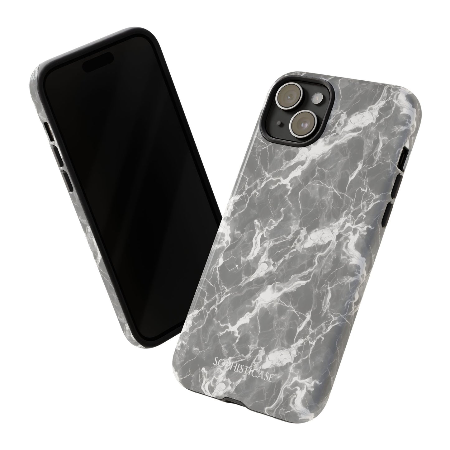 Marble Crush in Charcoal Grey - Tough Phone Case