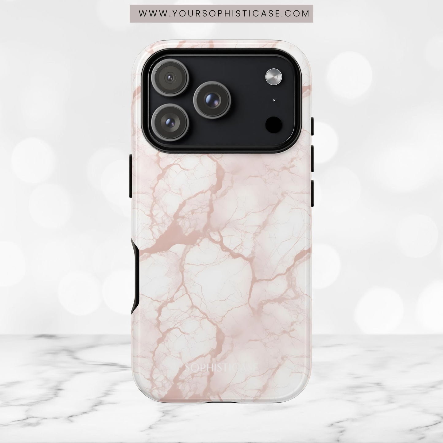 Marble Opulence in Neutral Beige - Tough Phone Case