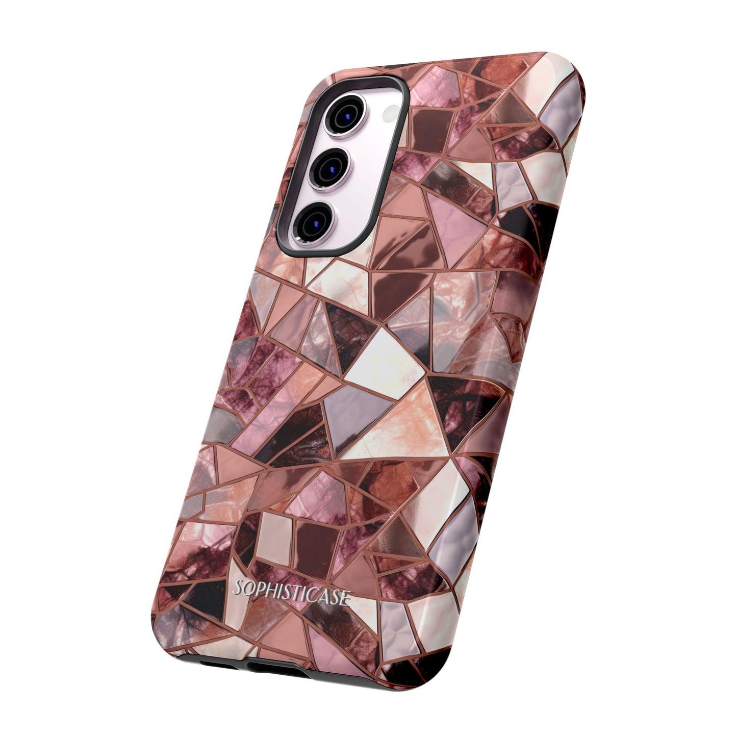 Rose' Runway in Merlot Mosaic - Tough Phone Case