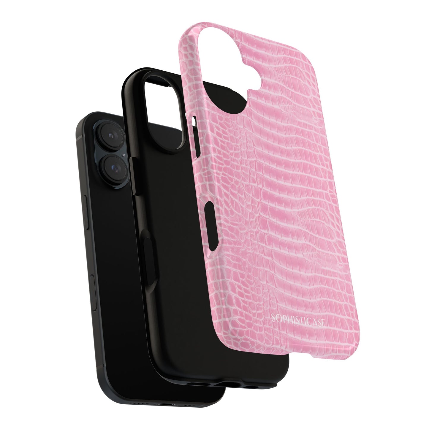 Luxe Leather in Pink - iPhone Case