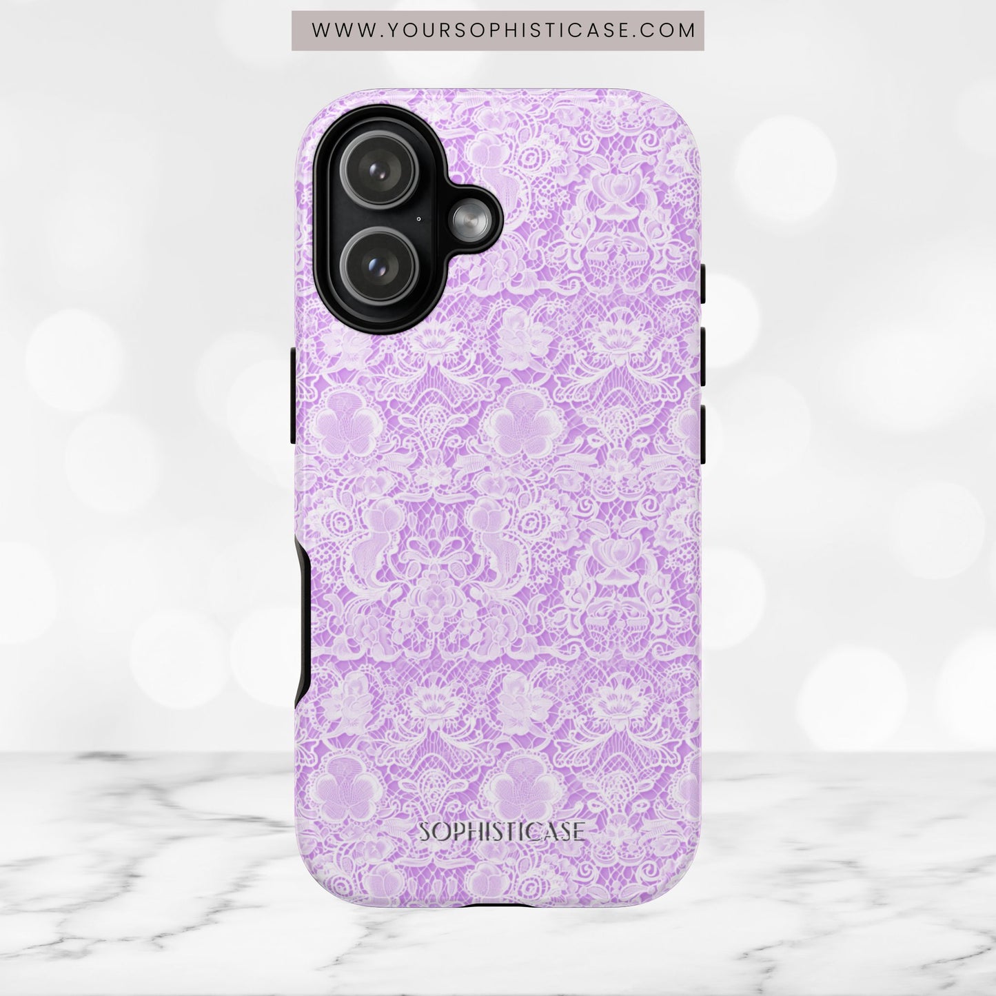 Luxe Lace in Purple - iPhone Case