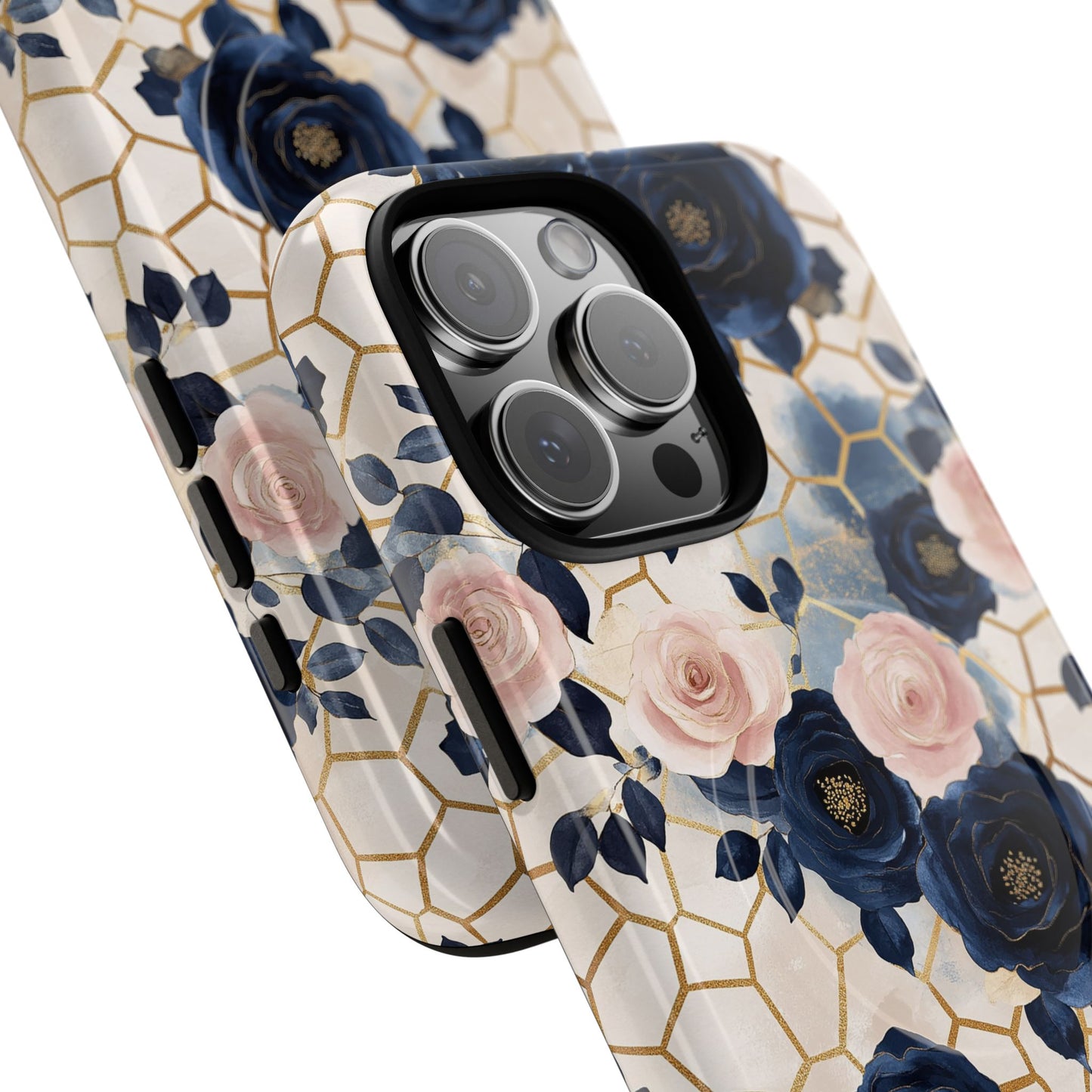 Royal Floral in Navy Hive - iPhone Magsafe Case
