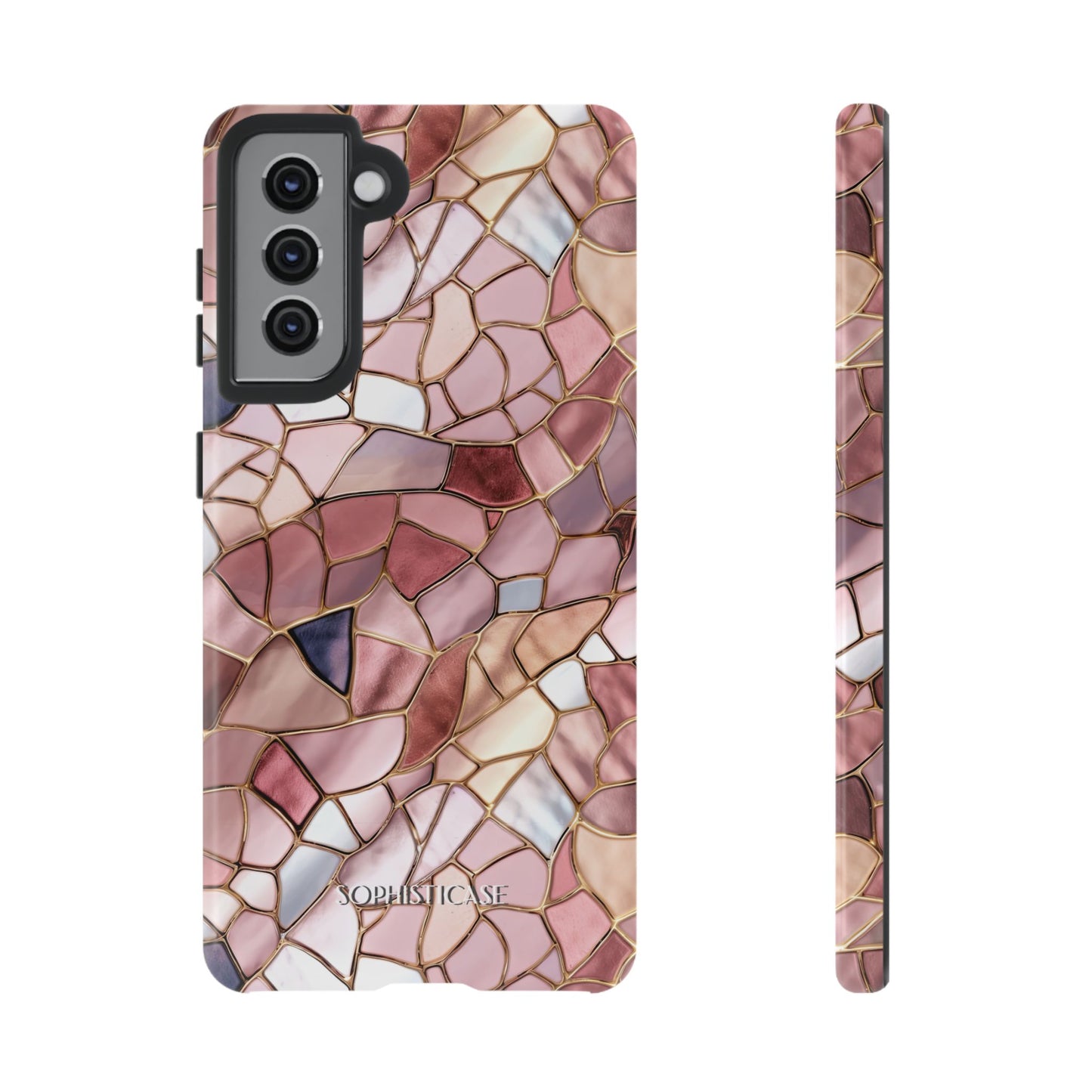 Rose' Runway in Pink Mosaic - Tough Phone Case