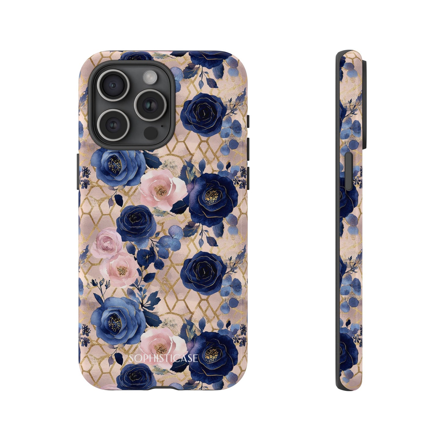 Royal Floral in Navy Blush - Tough Phone Case