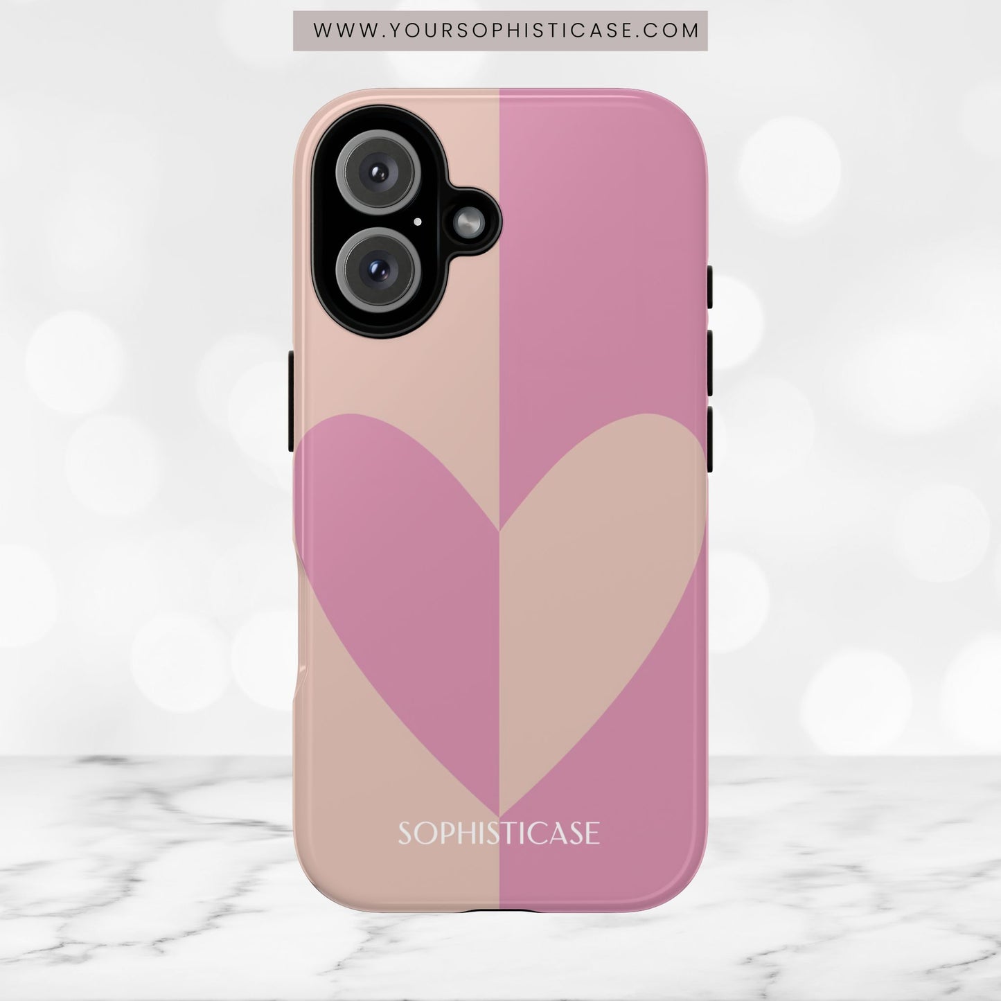Be Mine in Pink and Brown - iPhone Case