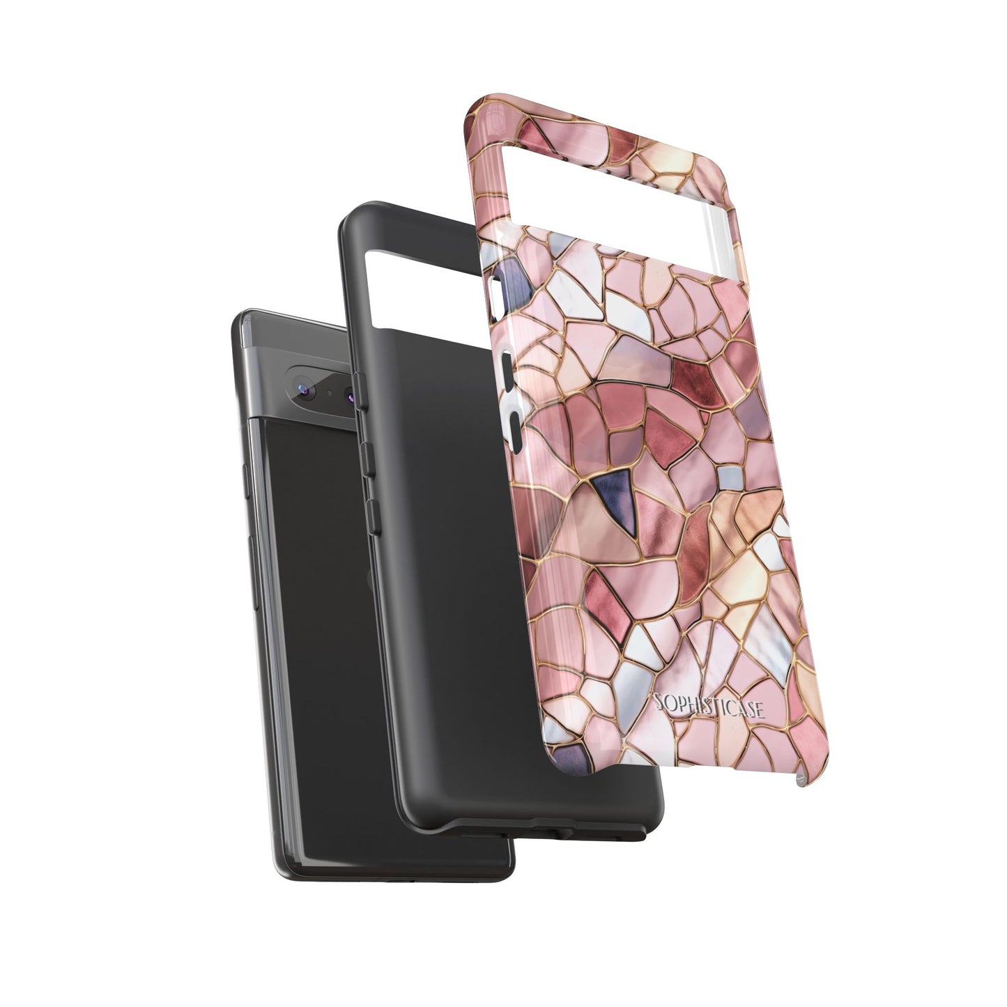 Rose' Runway in Pink Mosaic - Tough Phone Case