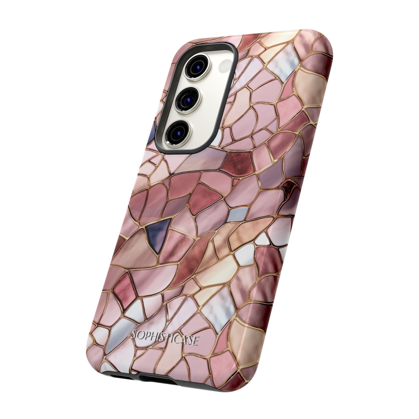 Rose' Runway in Pink Mosaic - Tough Phone Case