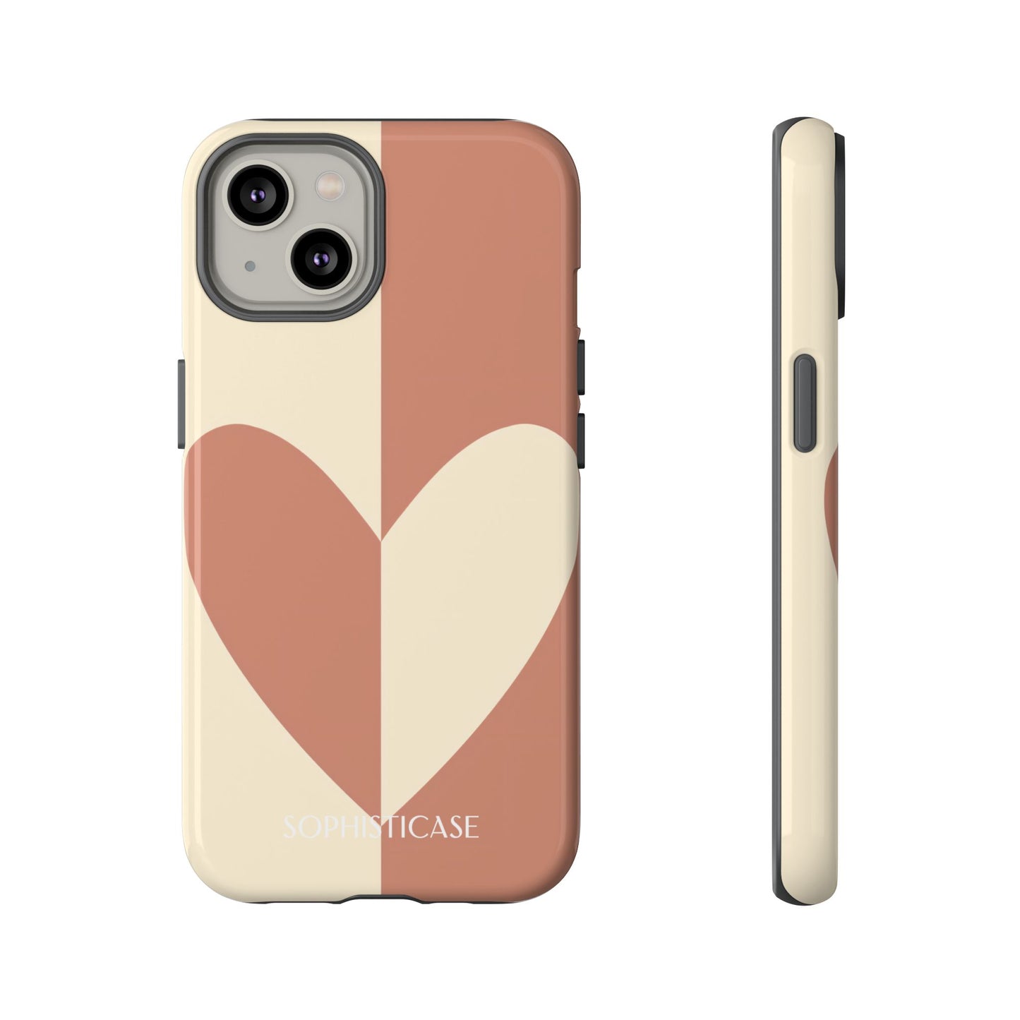 Be Mine in Brown and Cream - iPhone Case