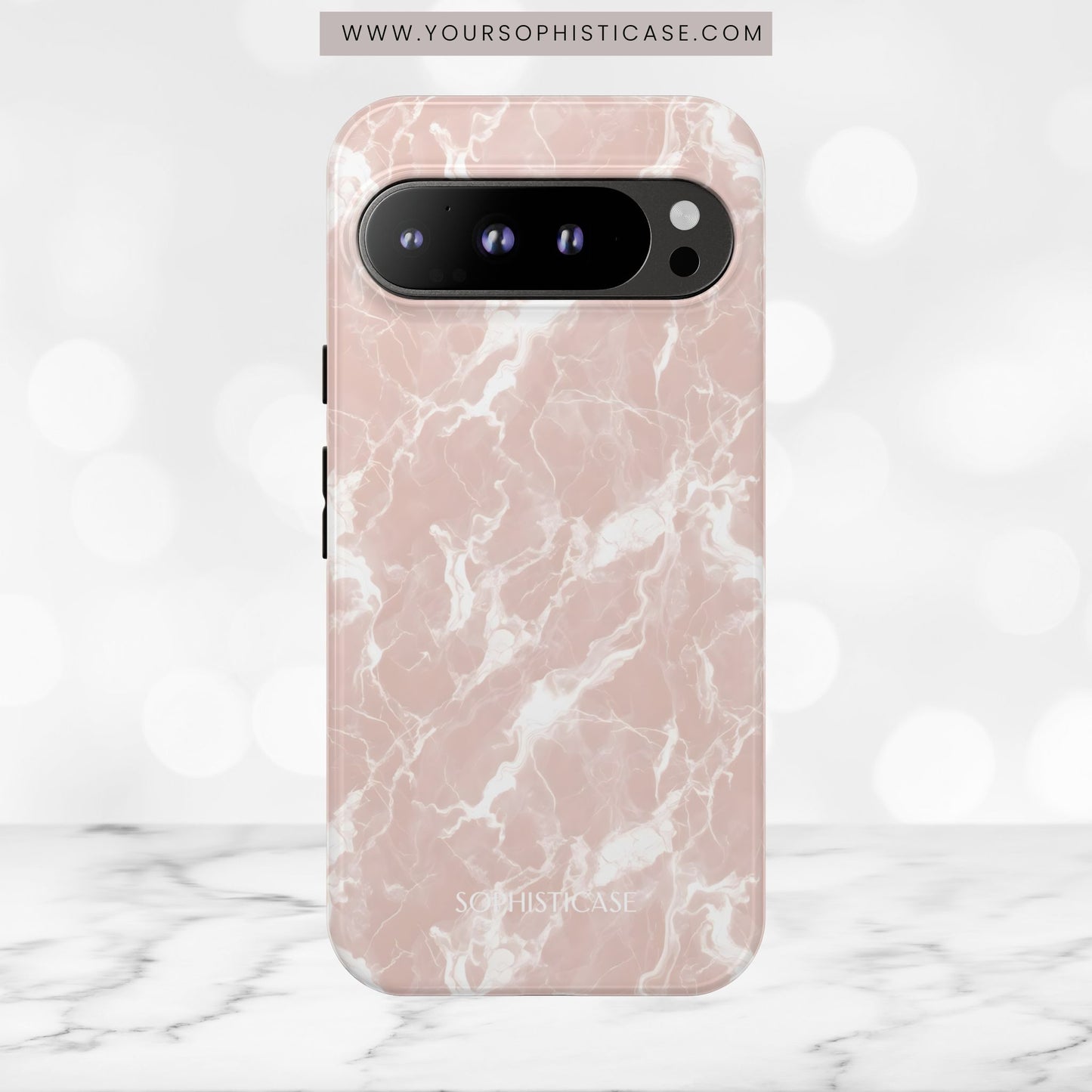 Marble Crush in Neutral Beige - Tough Phone Case