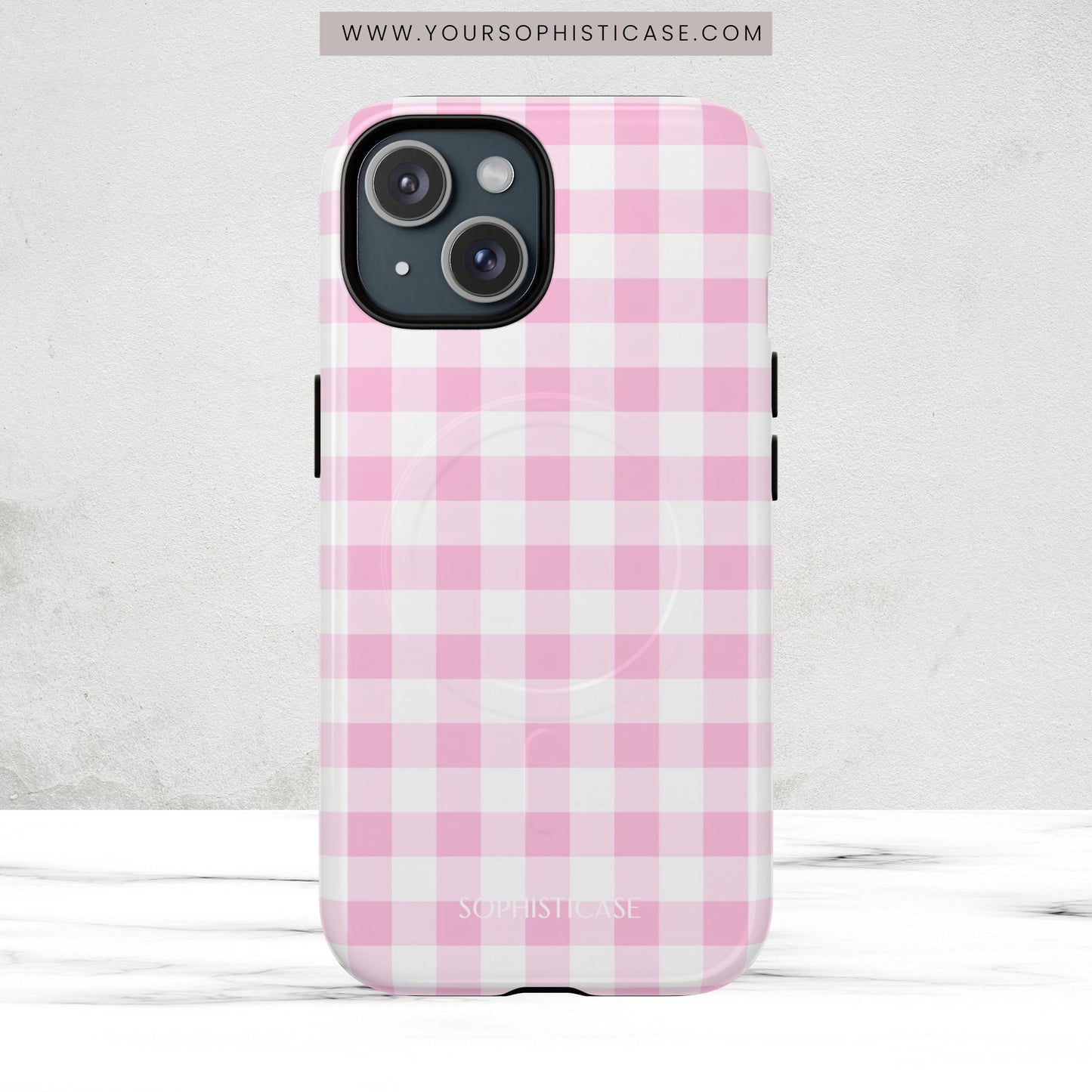 Gingham in Pink - Magsafe Case
