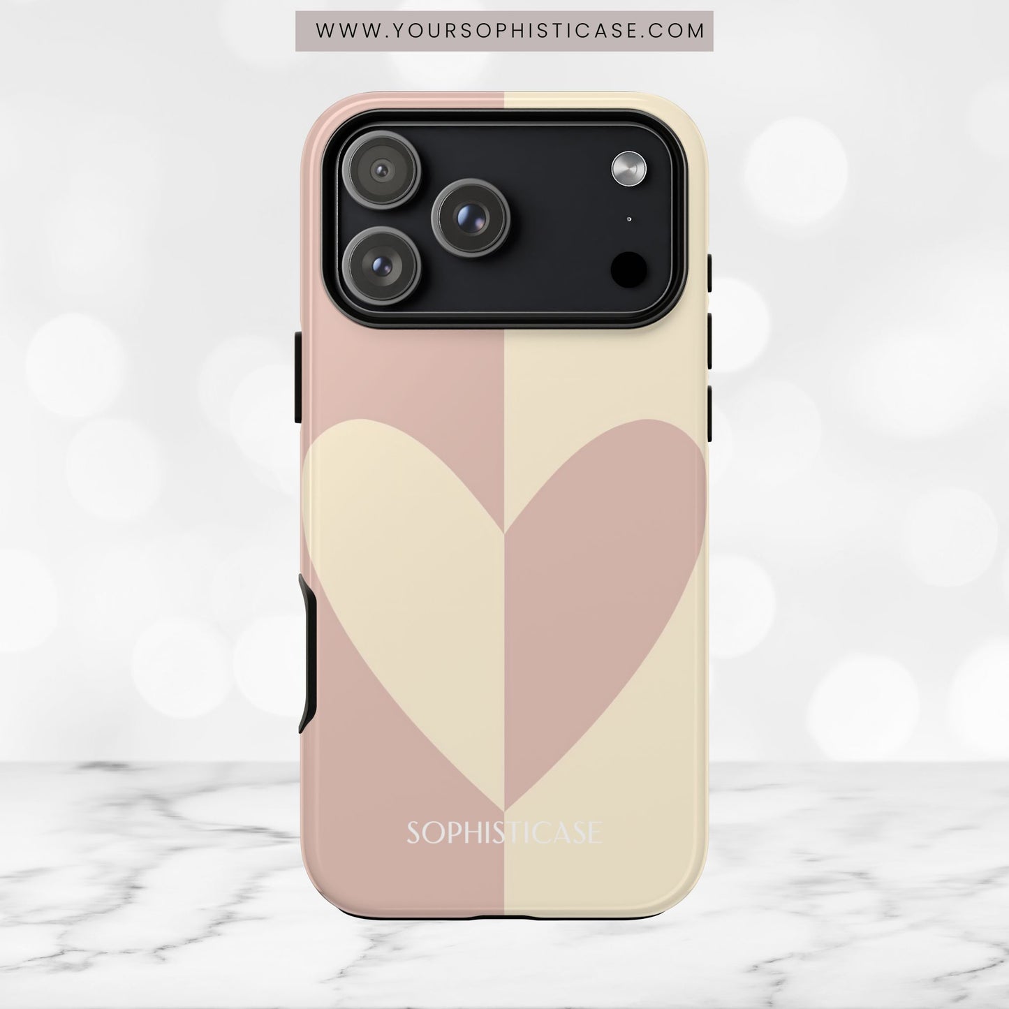 Be Mine in Brown and Beige - iPhone Case