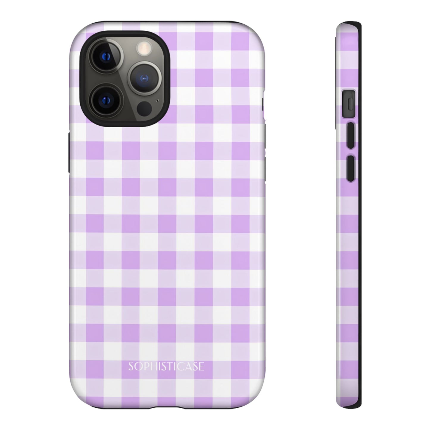 Gingham in Purple - iPhone Magsafe Case