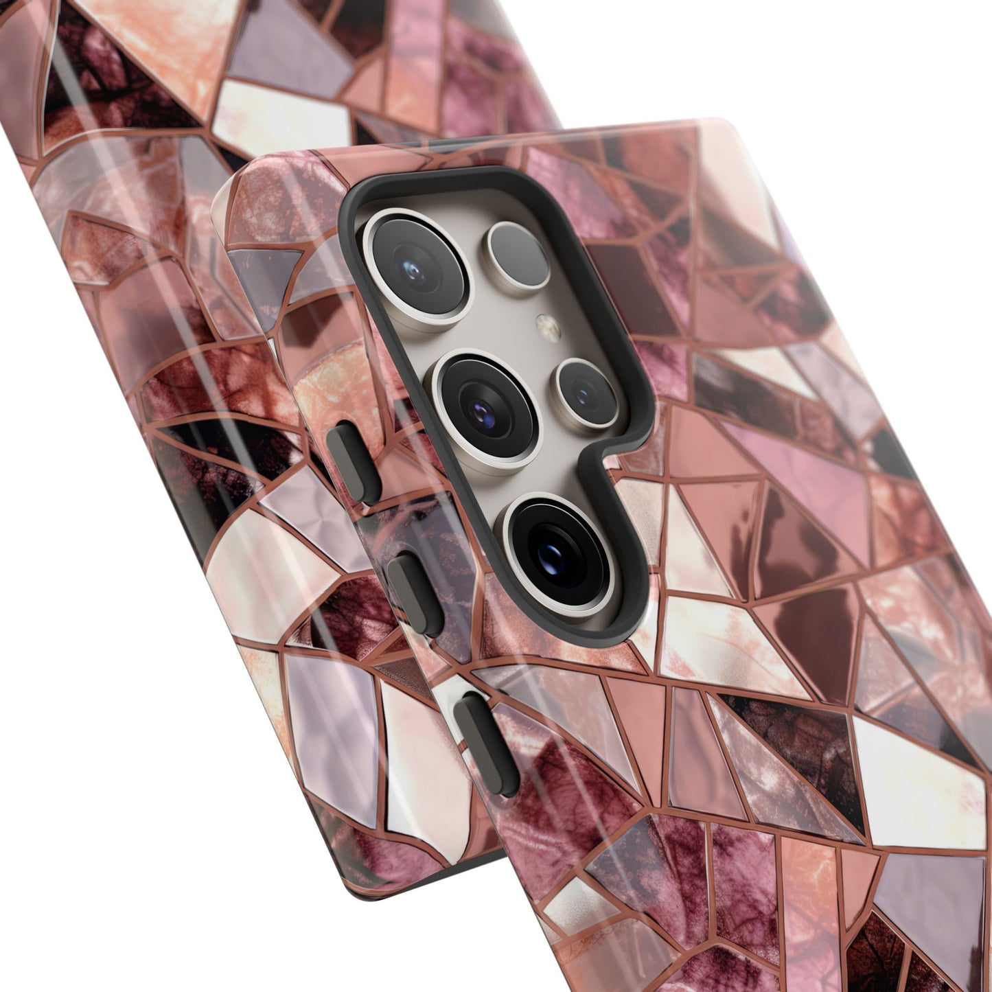 Rose' Runway in Merlot Mosaic - Tough Phone Case