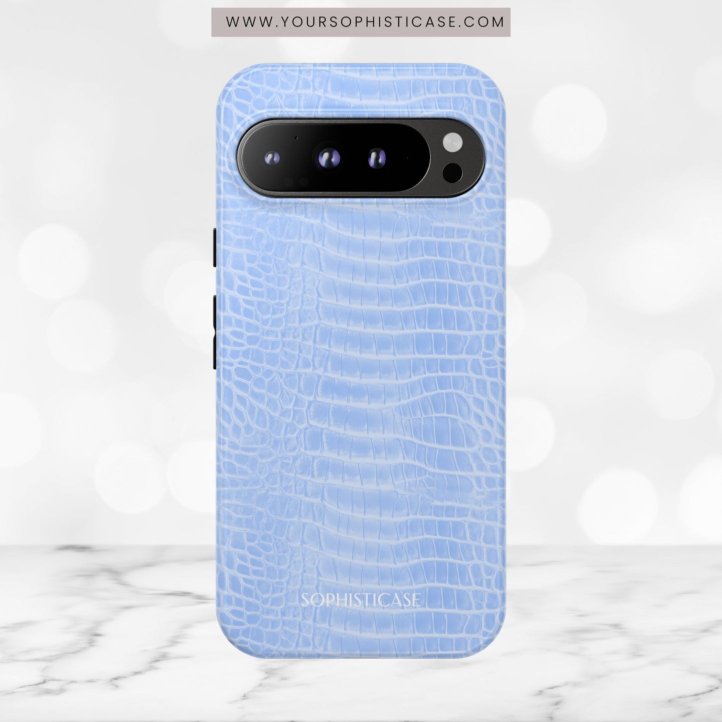 Luxe Leather in Blue - Tough Phone Case