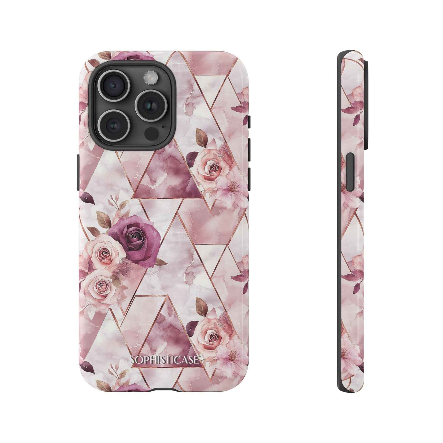 Royal Floral in Plum Chevron - Tough Phone Case