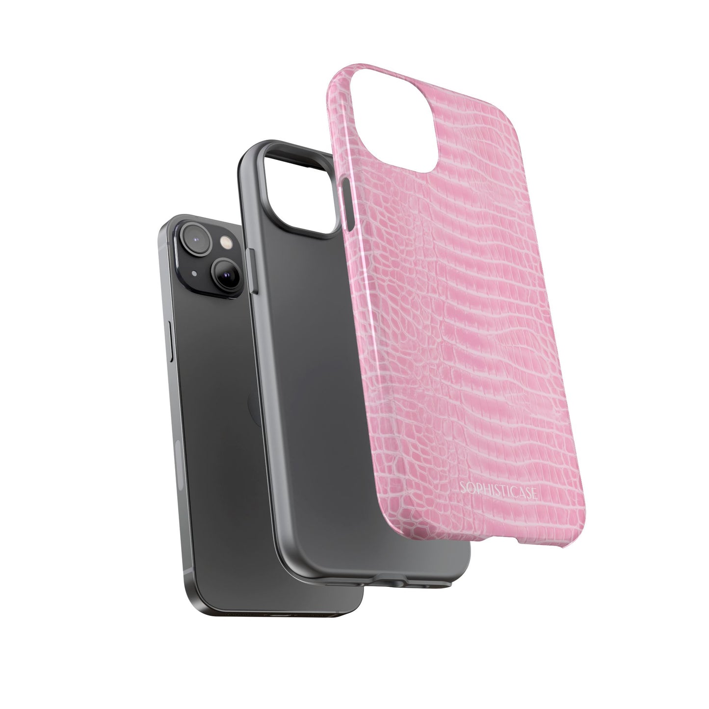 Luxe Leather in Pink - iPhone Case