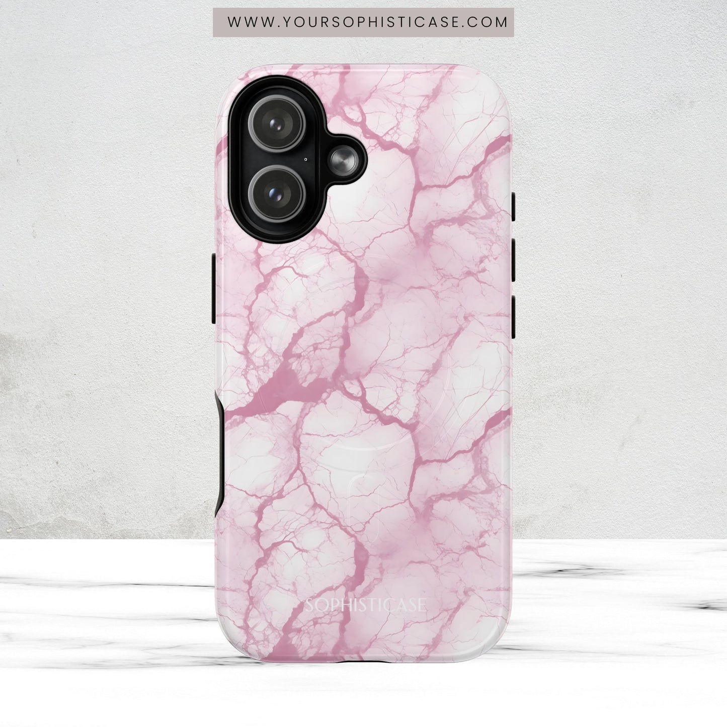 Marble Opulence in Pink - Magsafe Case