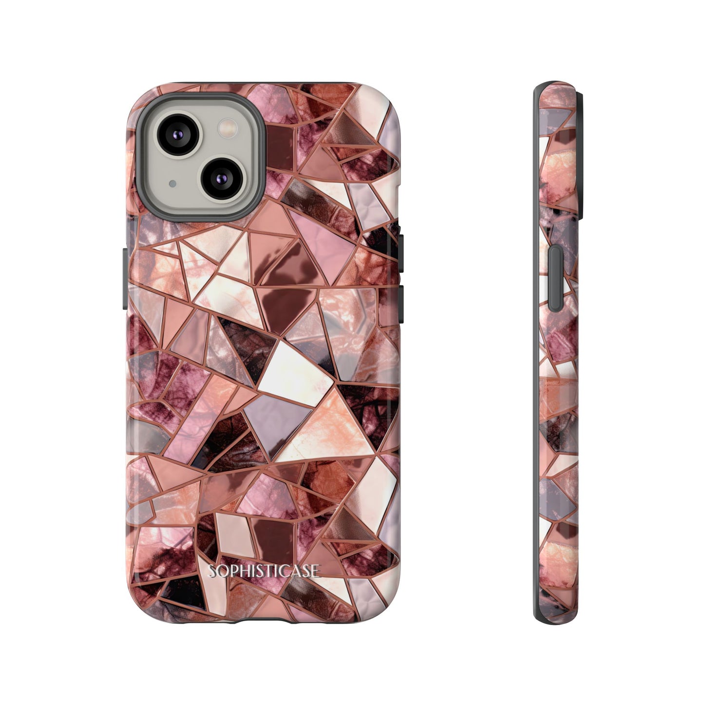 Rose' Runway in Merlot Mosaic - Tough Phone Case
