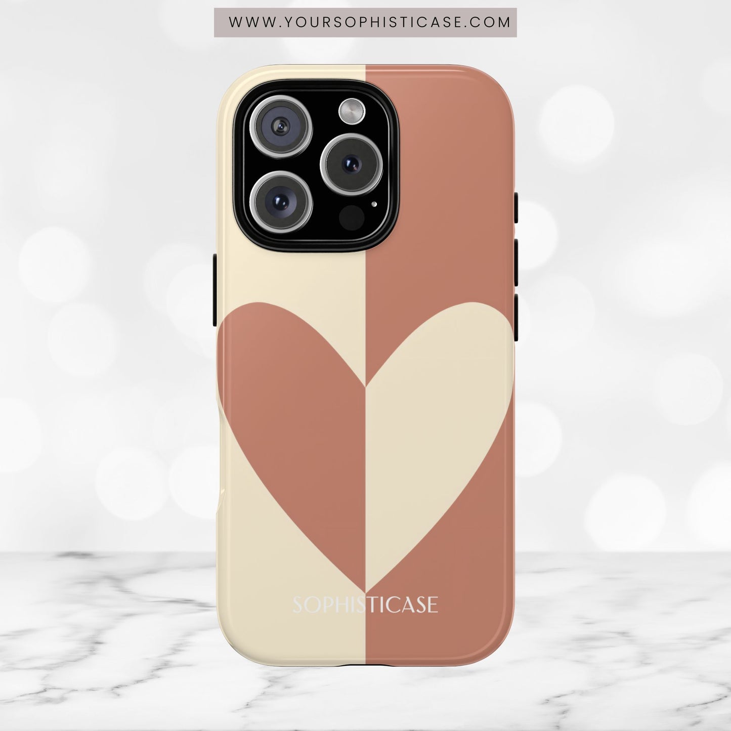Be Mine in Brown and Cream - iPhone Case
