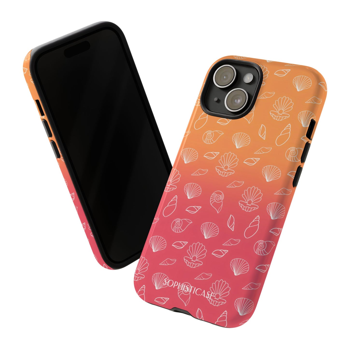 Seashell Society in Sunset Orange - iPhone Case
