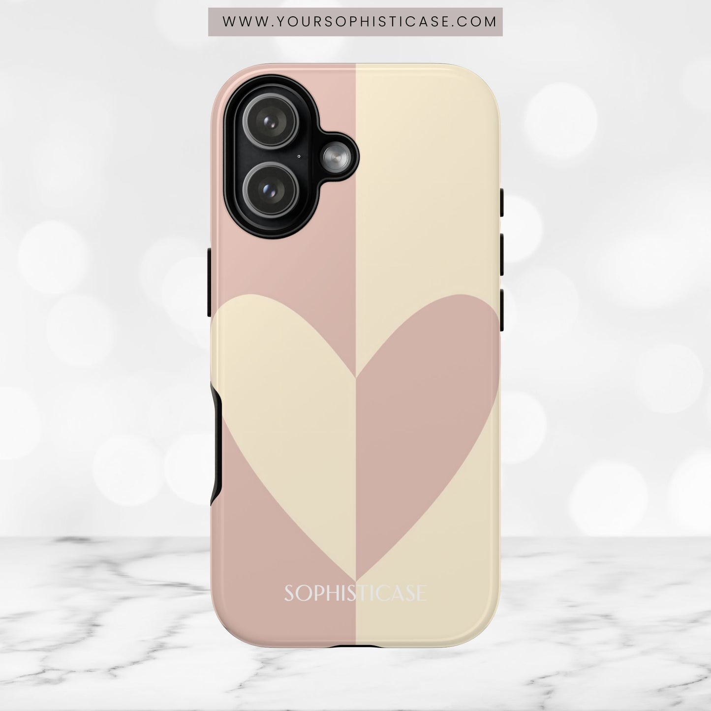 Be Mine in Brown and Beige - iPhone Case