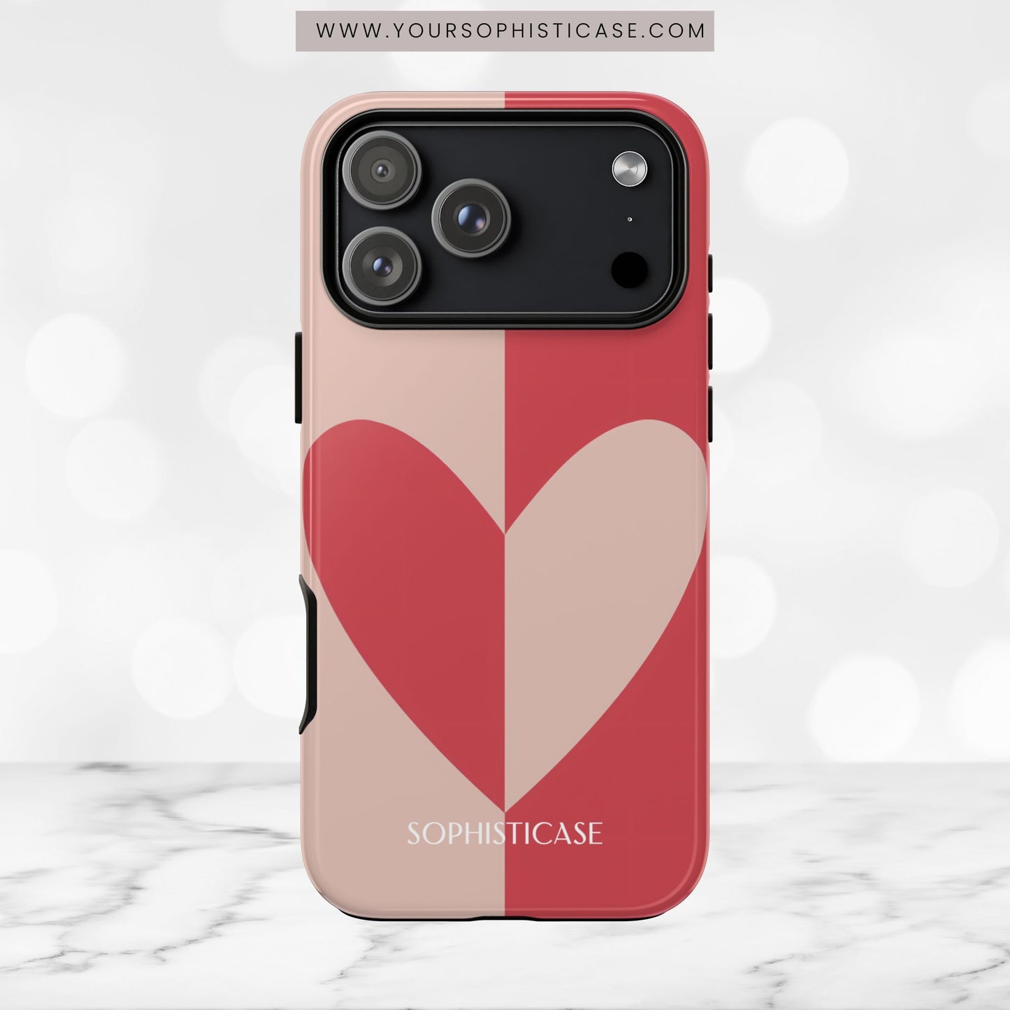 Be Mine in Red and Brown - iPhone Case