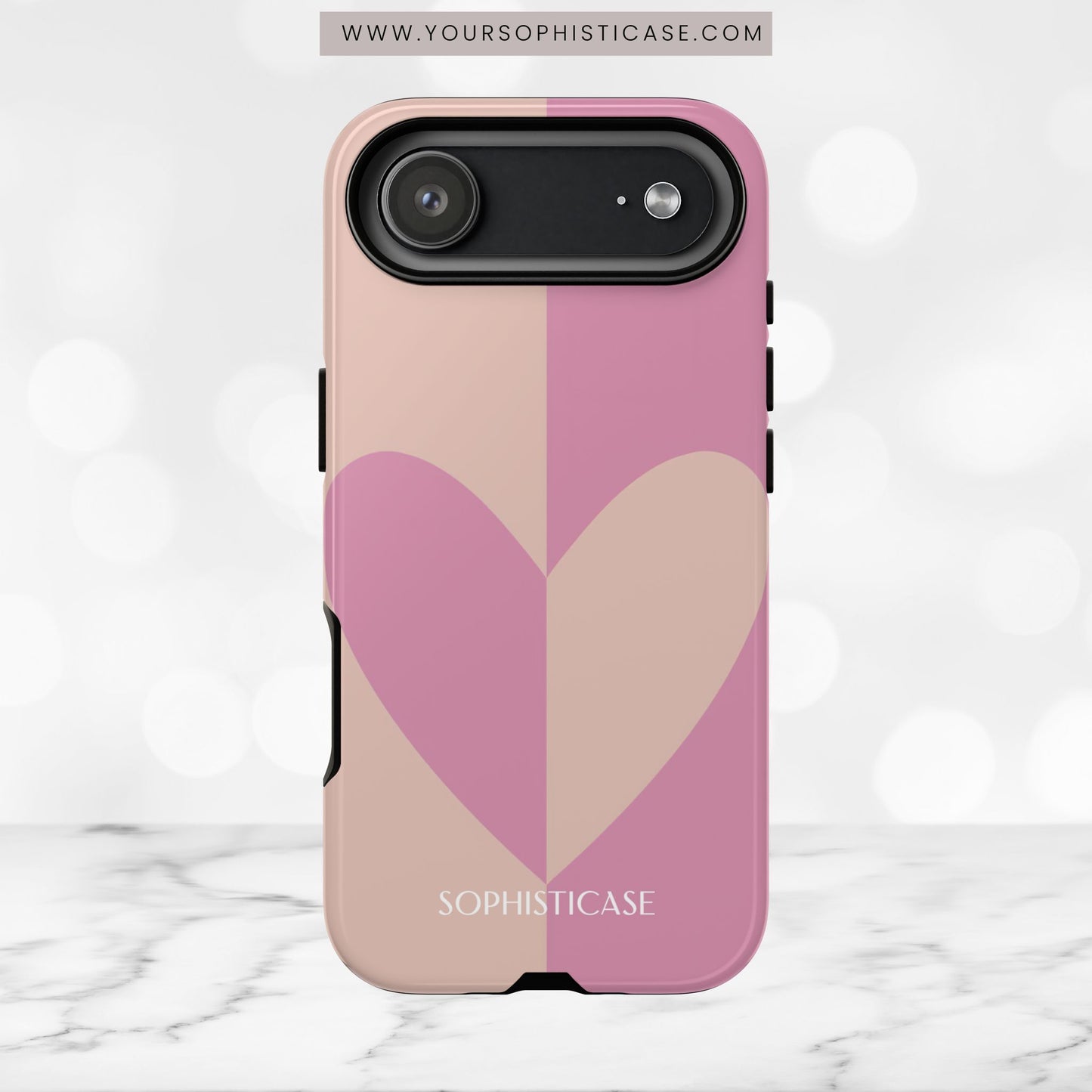 Be Mine in Pink and Brown - iPhone Case