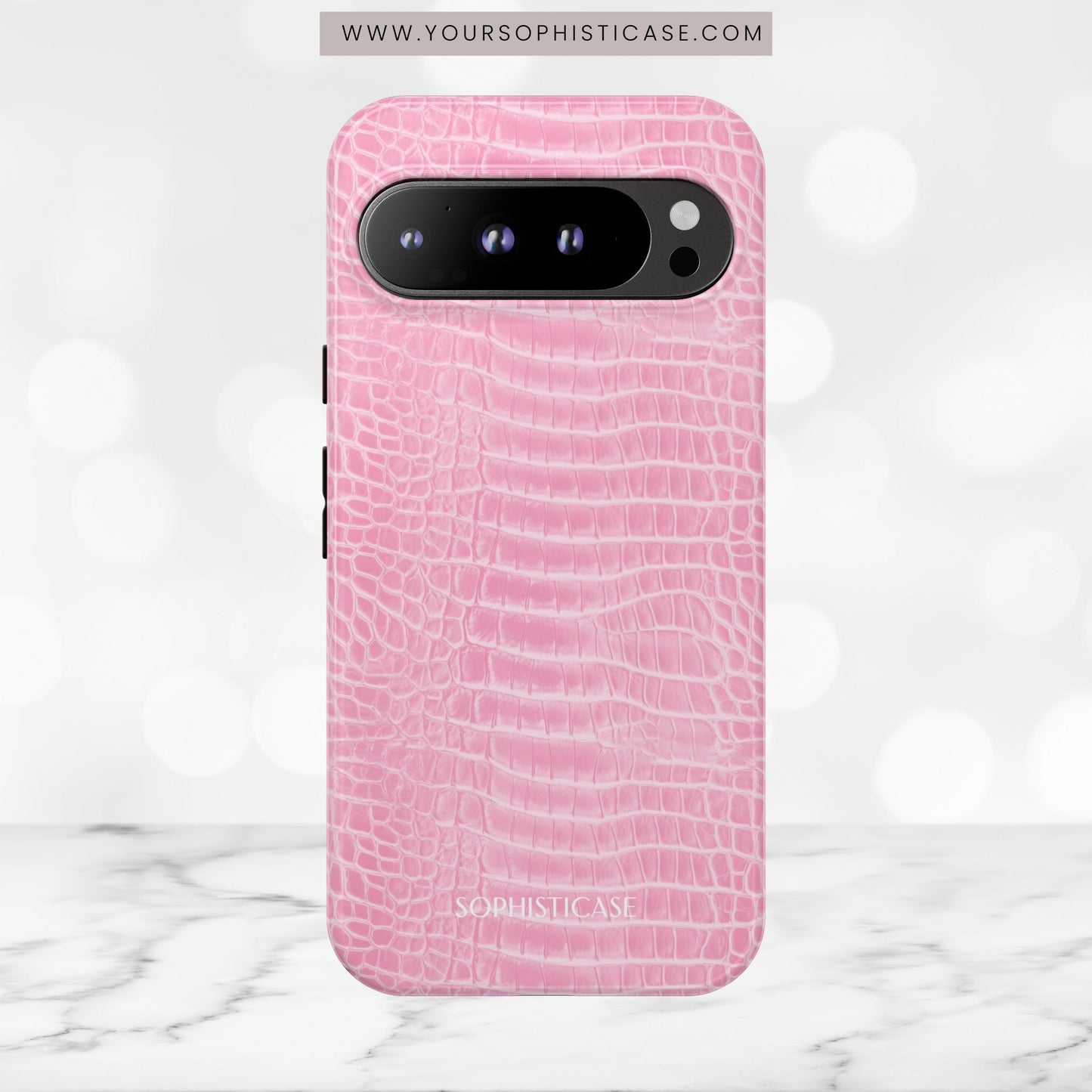 Luxe Leather in Pink - Tough Phone Case